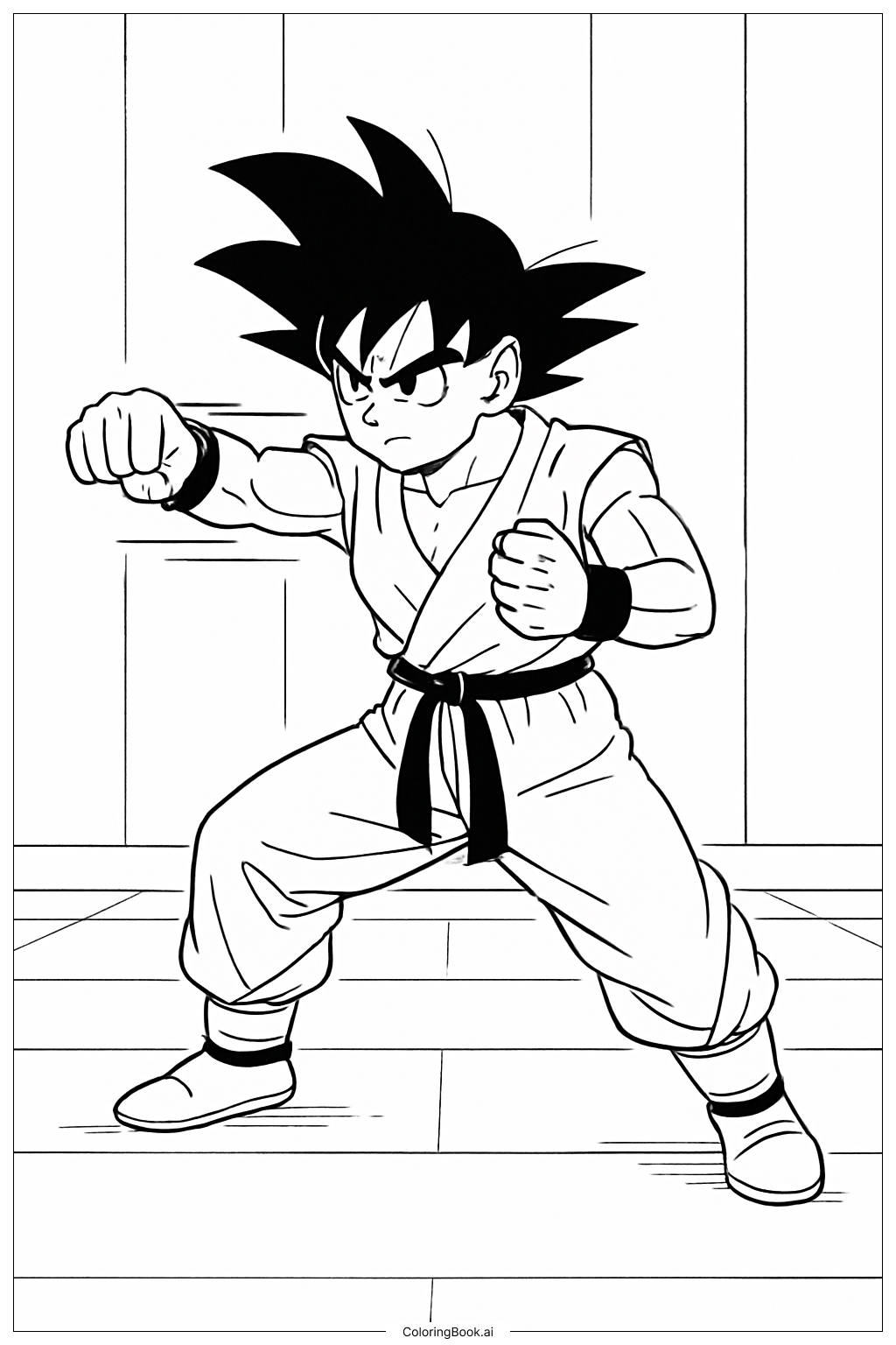 Goku Practicing Punches