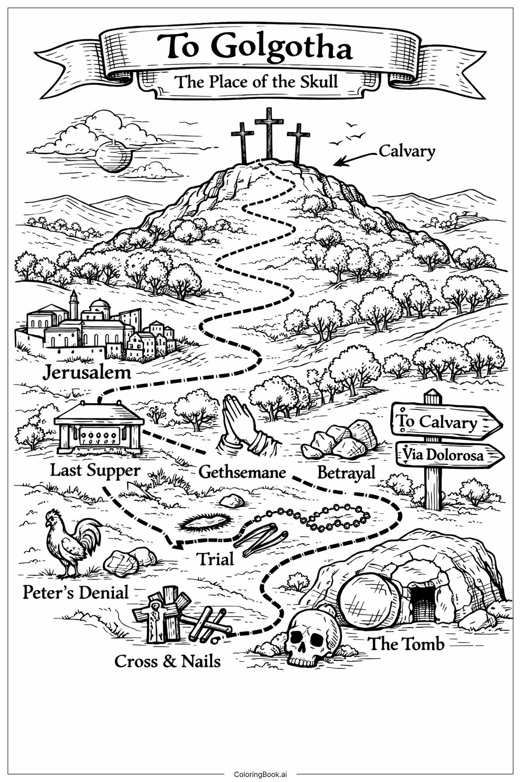 グッドフライデー巡礼路マップ