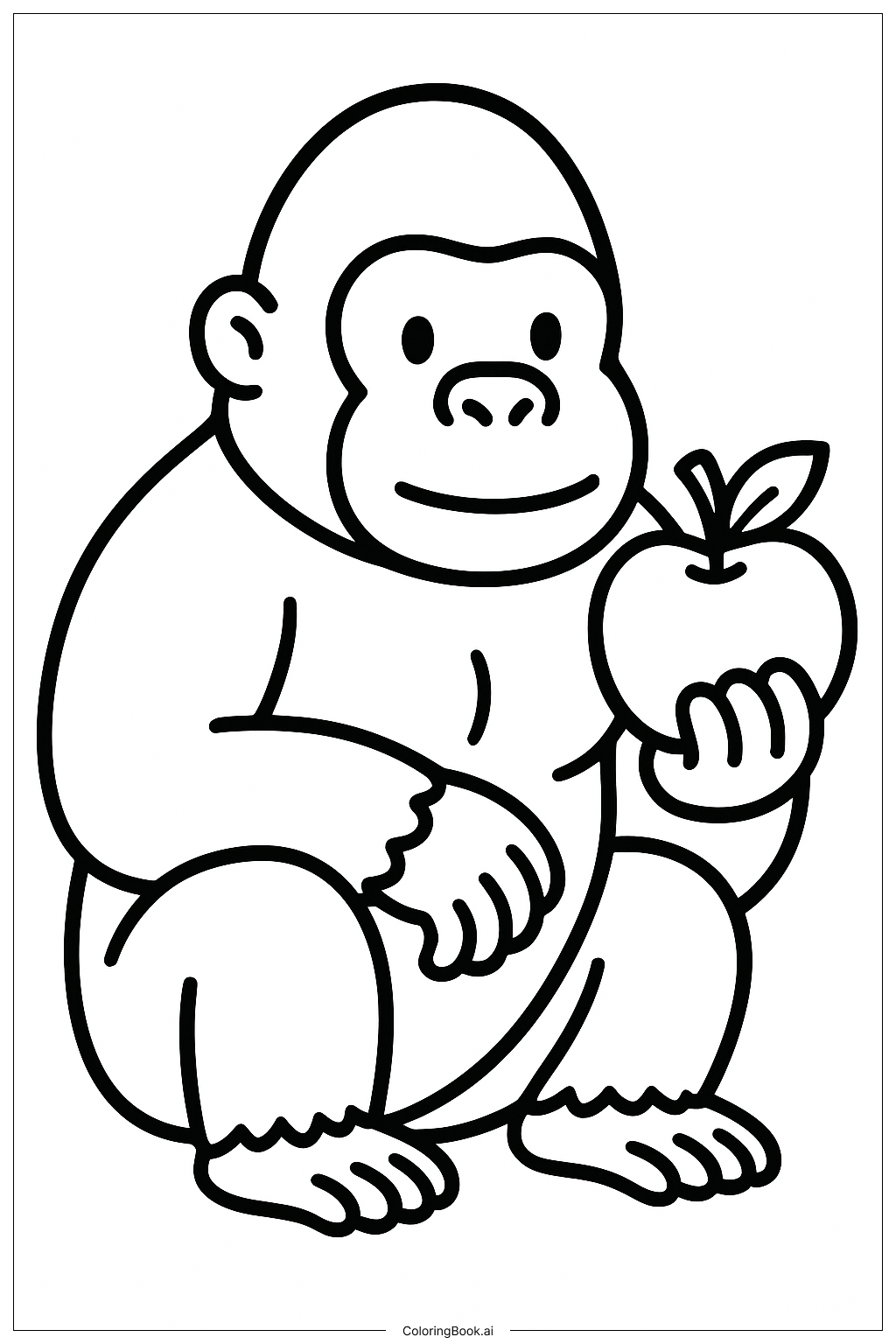 Gorilla Cầm Quả Táo