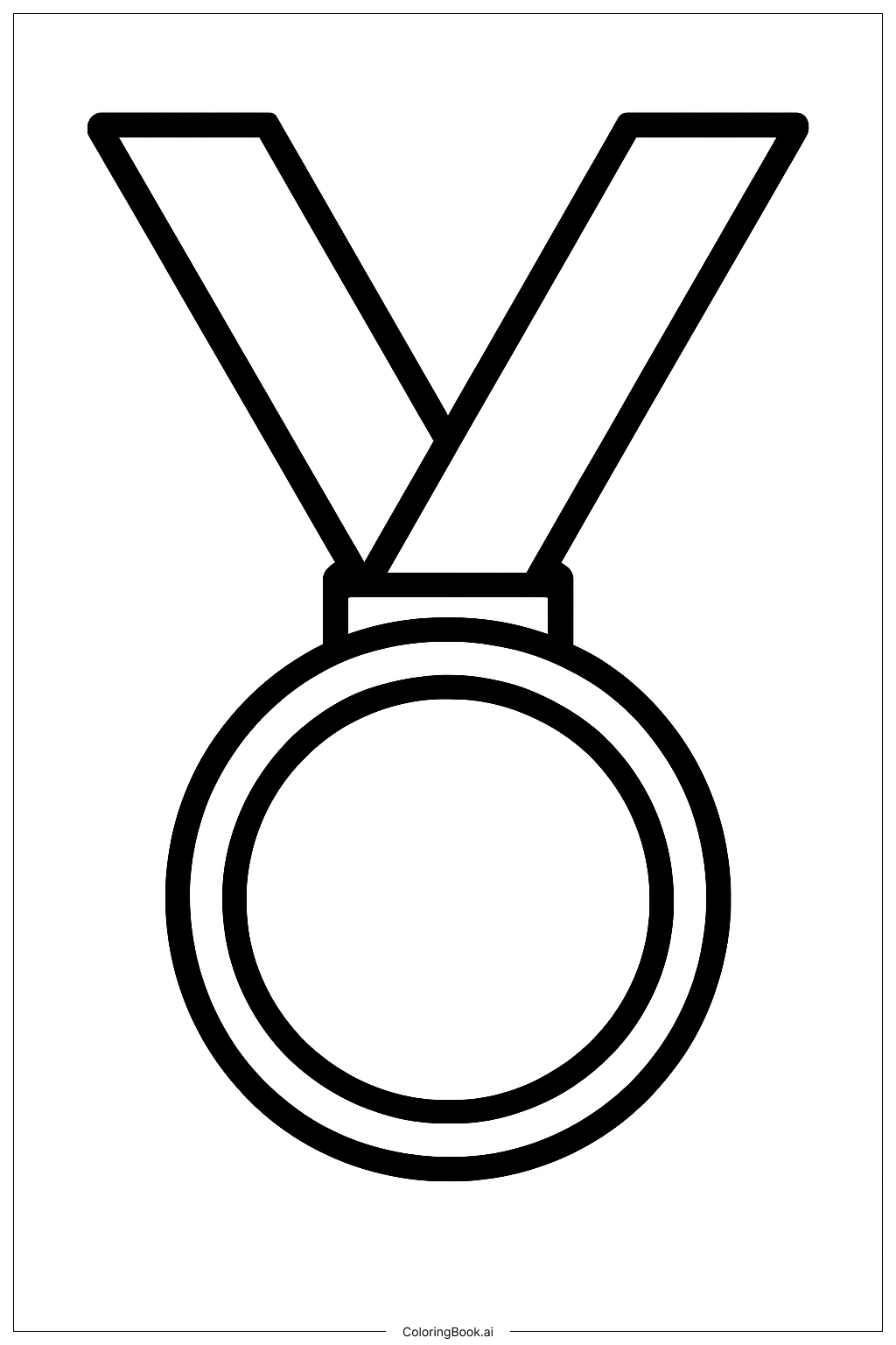 リボンにかかった卒業メダル