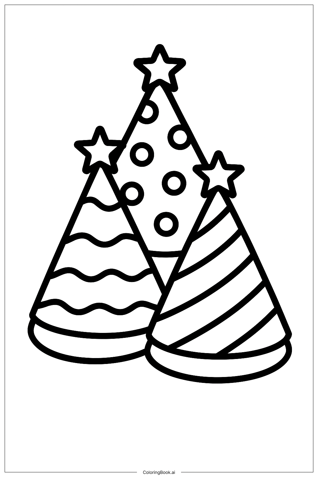 卒業パーティーハットの積み重ね