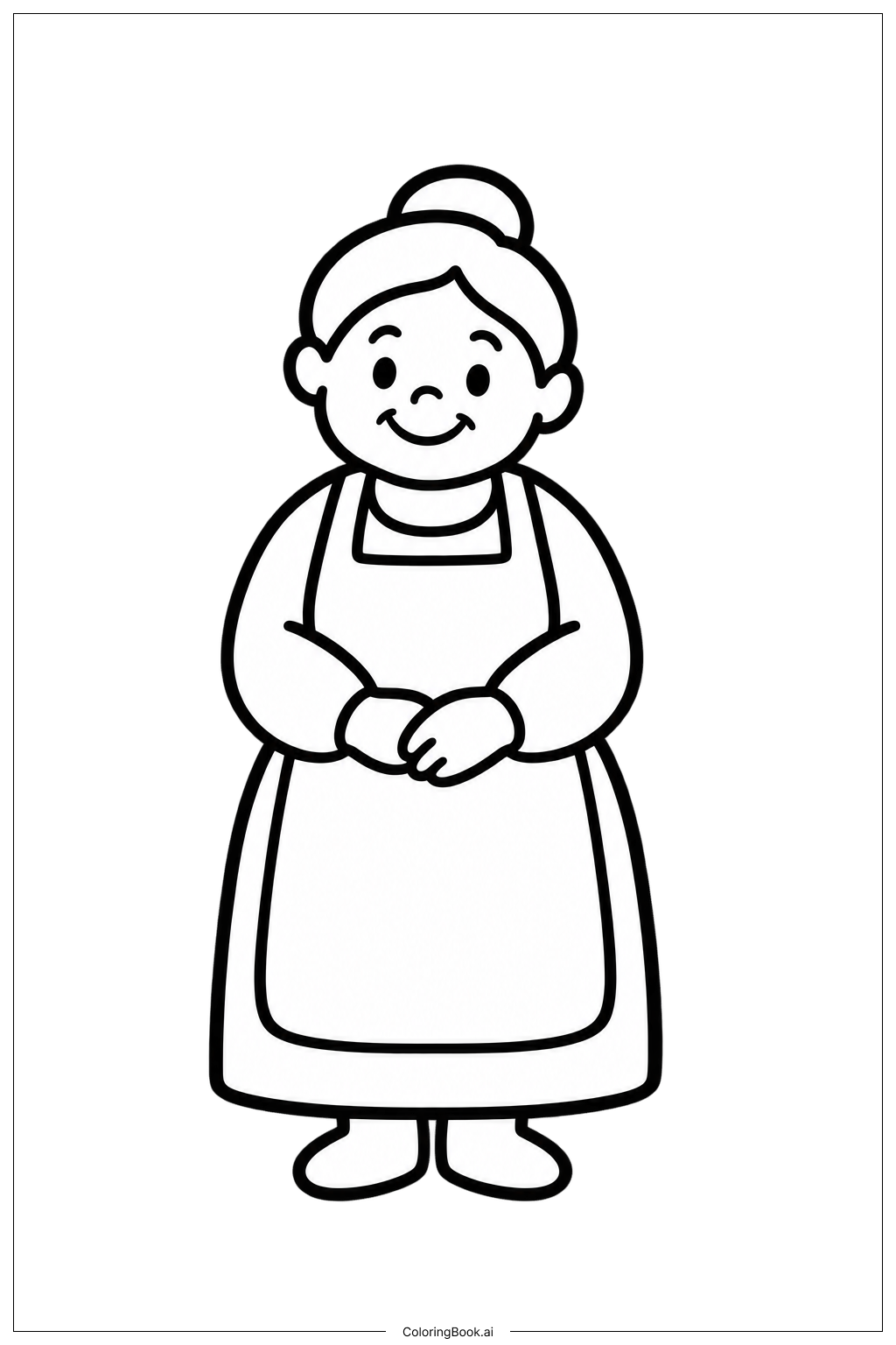  Grandparents Day Apron Coloring Page 