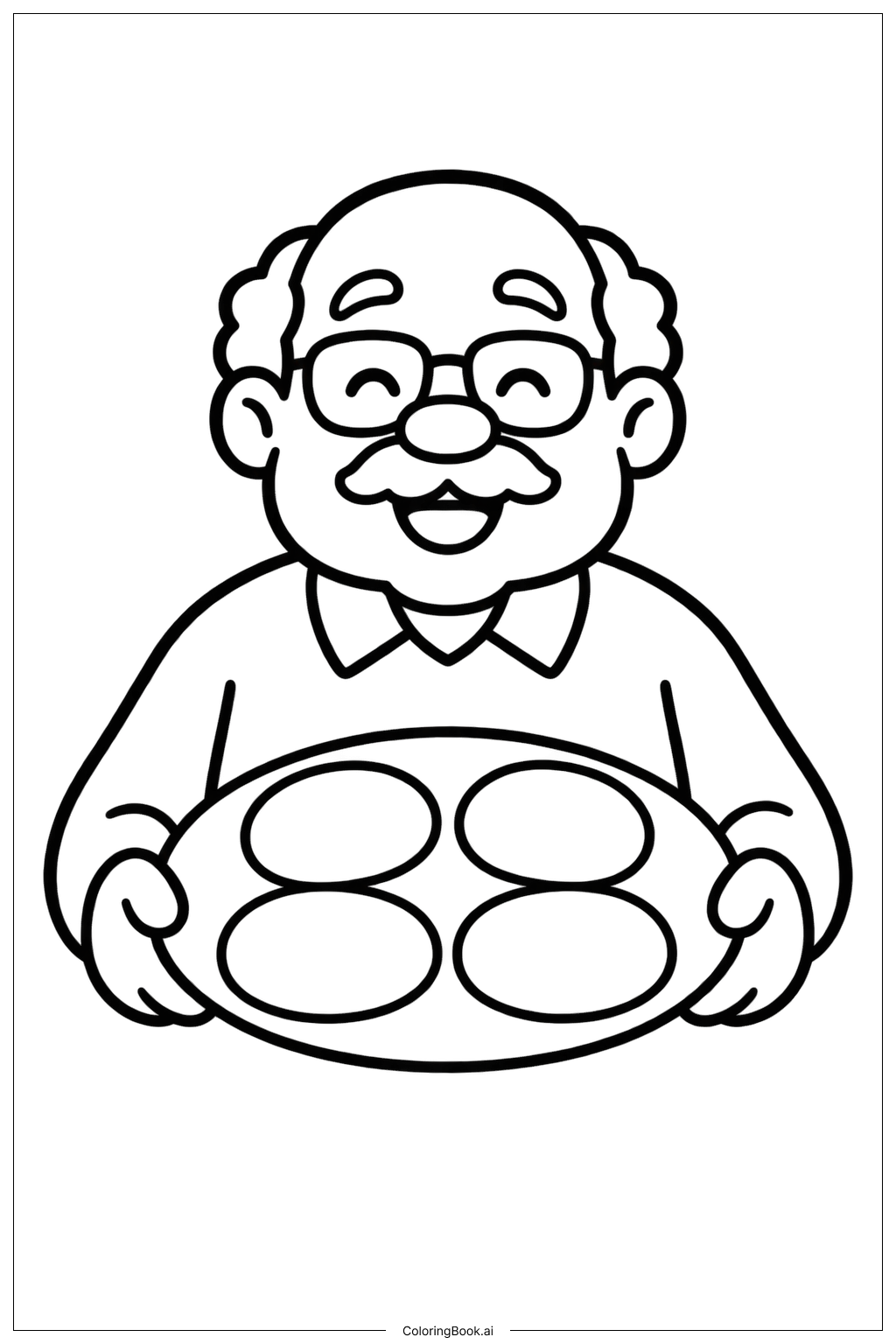  Grandparents Day Cookies Coloring Page 