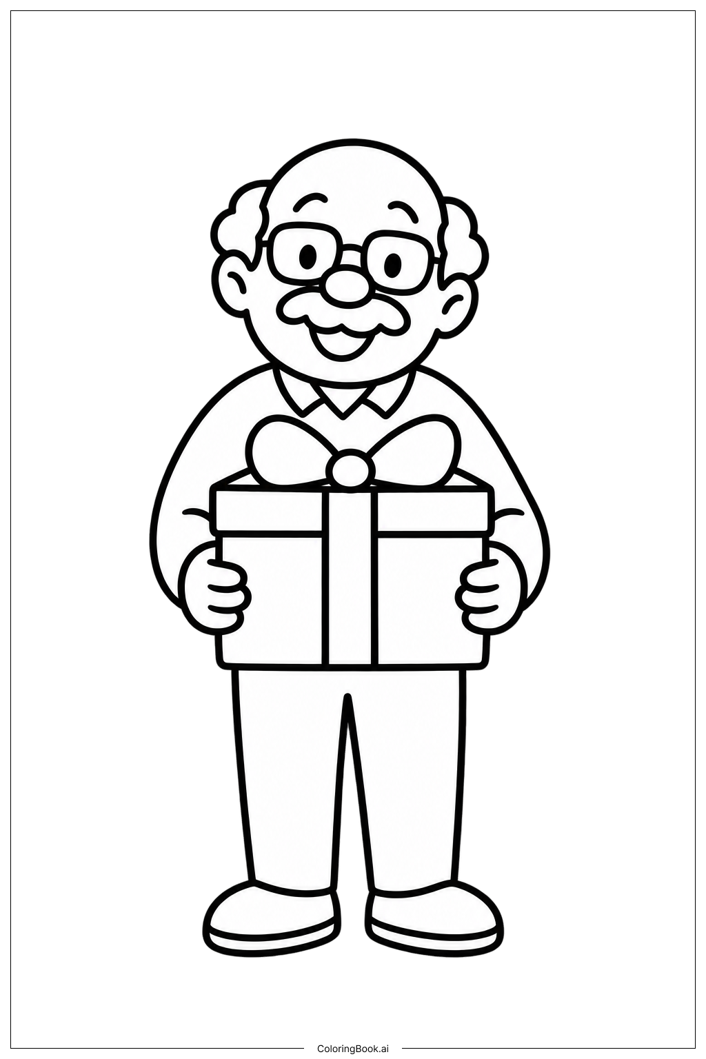  Grandparents Day Gift Coloring Page 