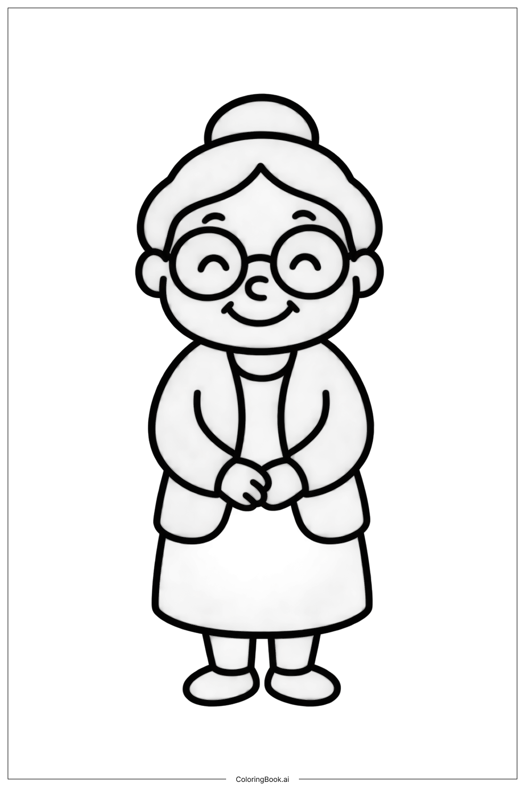  Grandparents Day Glasses Coloring Page 