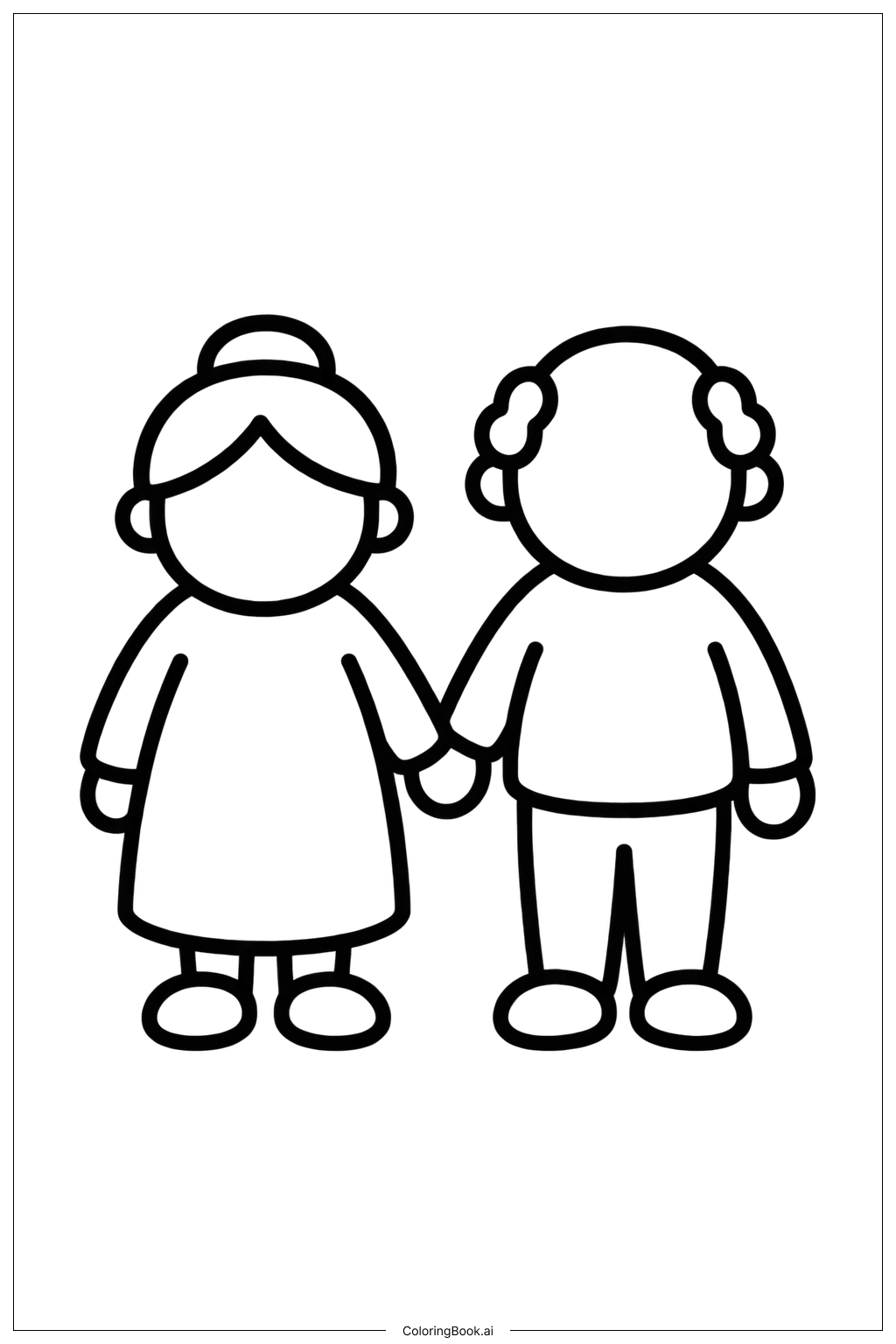  Grandparents Day Handshake Coloring Page 