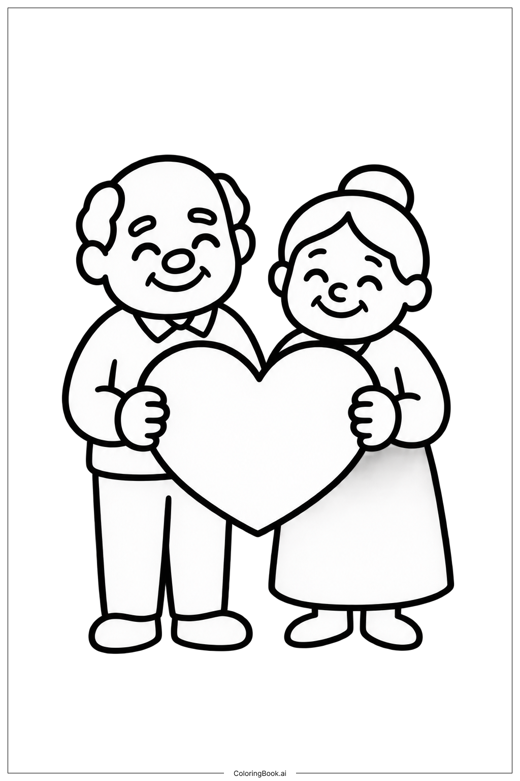  Grandparents Day Hearts Coloring Page 