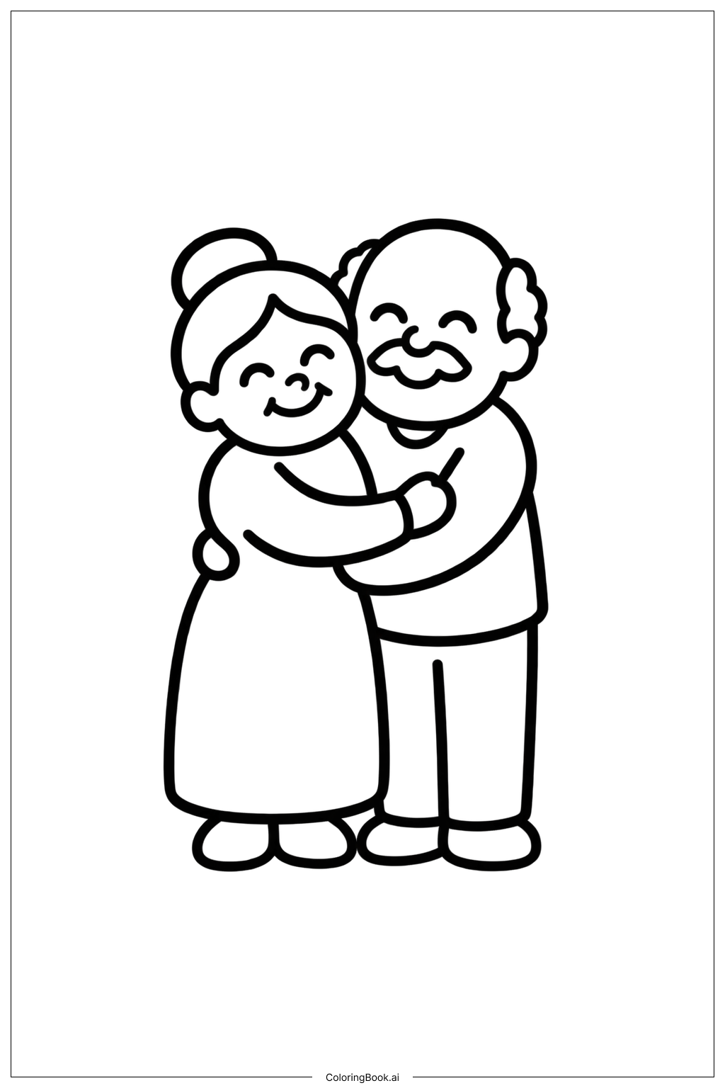  Grandparents Day Hug Coloring Page 