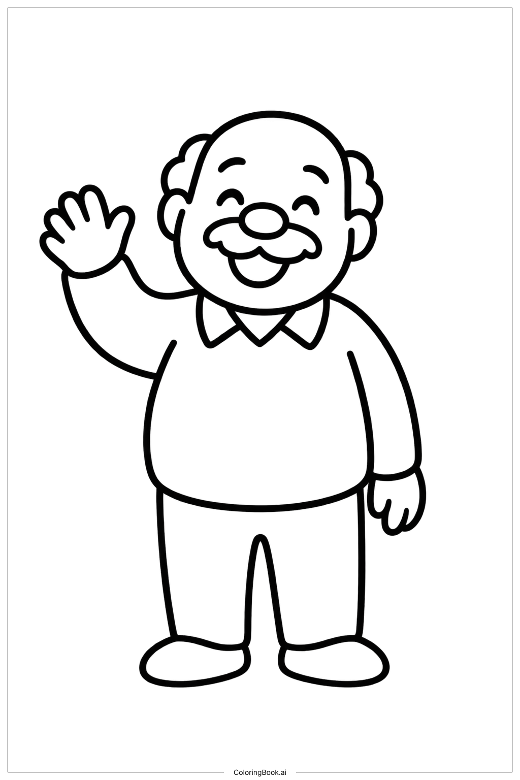  Grandparents Day Smile Coloring Page 