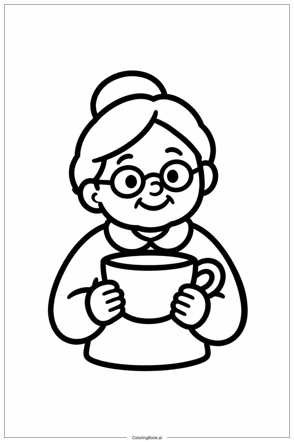  Grandparents Day Tea Coloring Page 