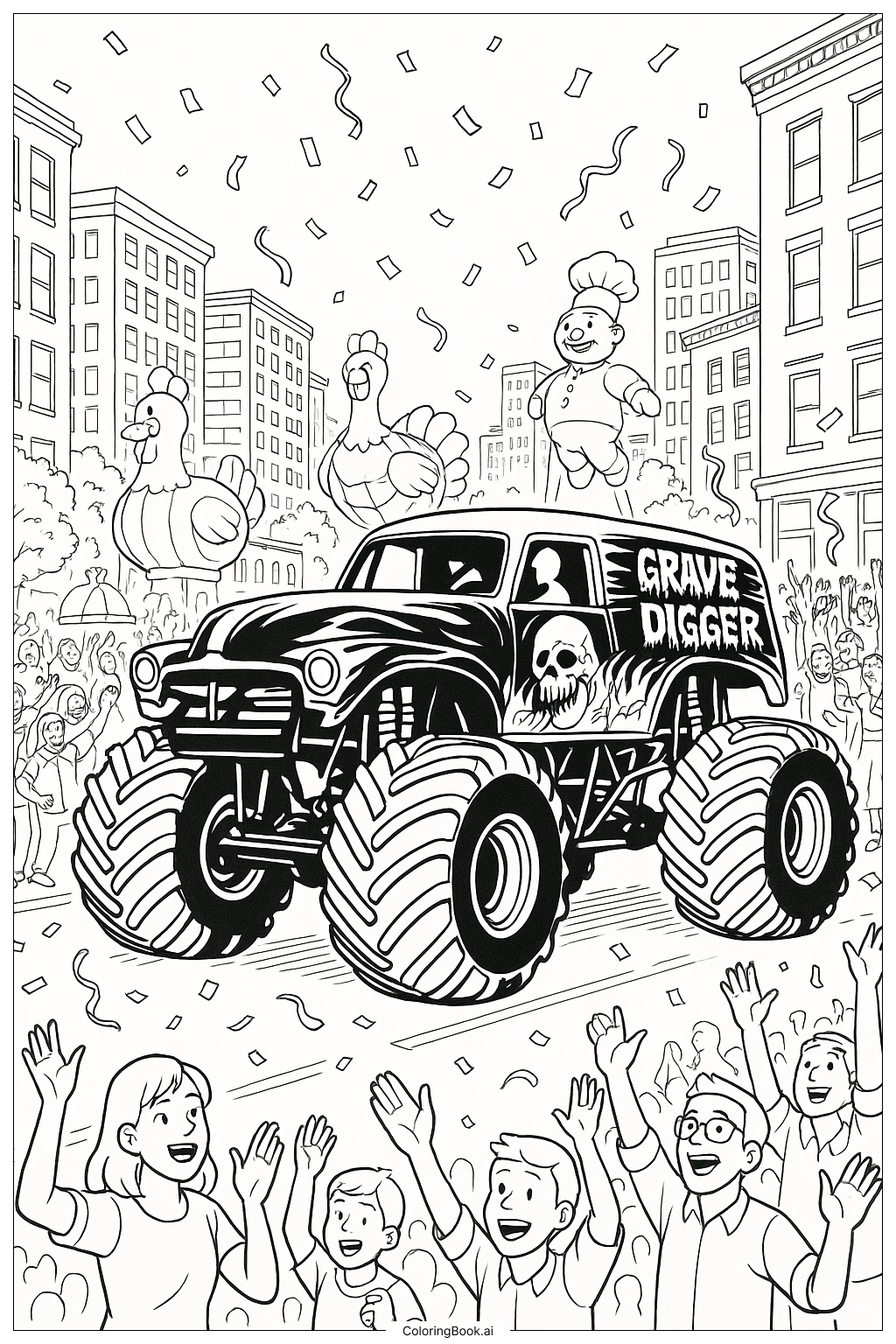  Grave Diggerの塗り絵ページ 