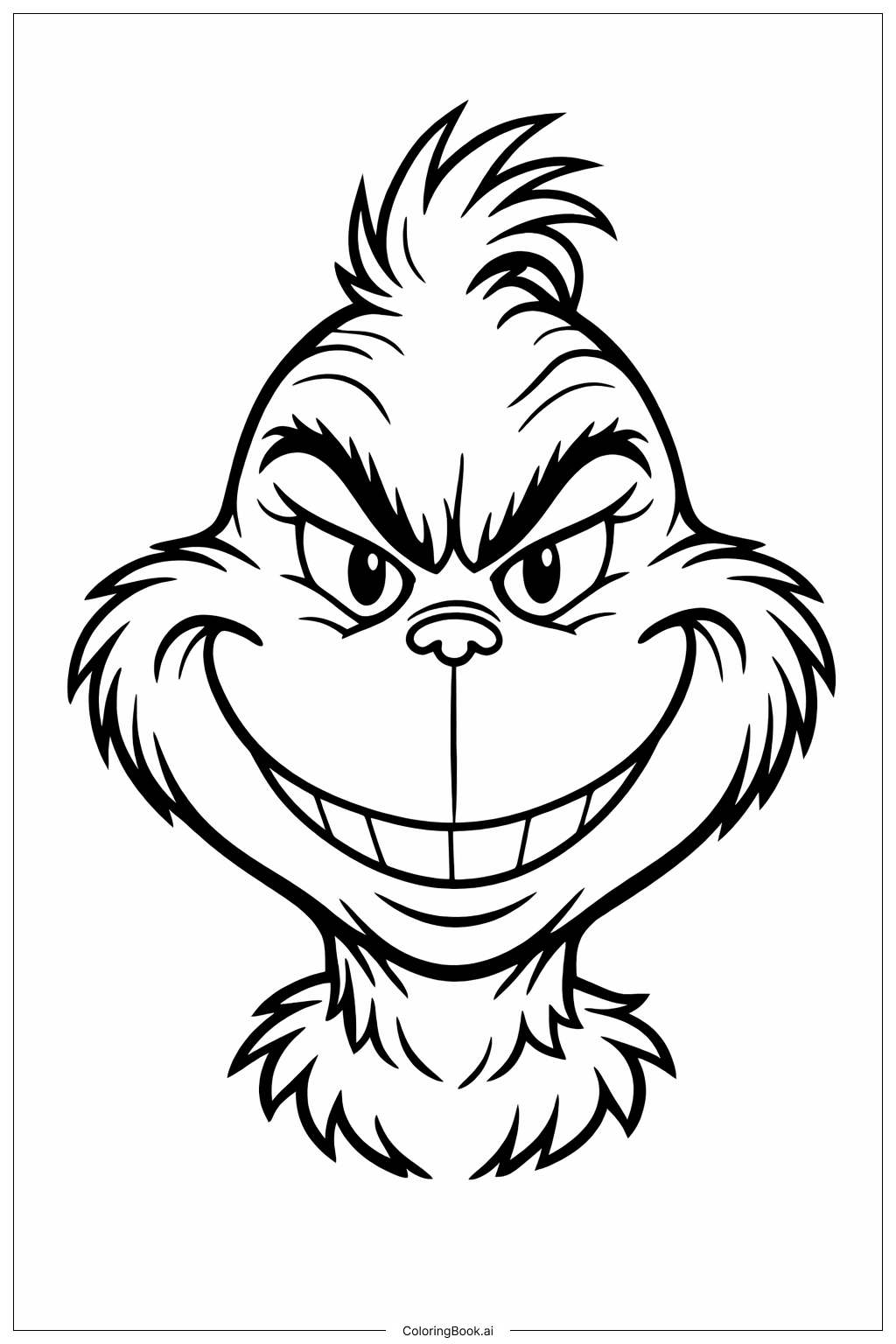 Grinch Christmas Coloring Page
