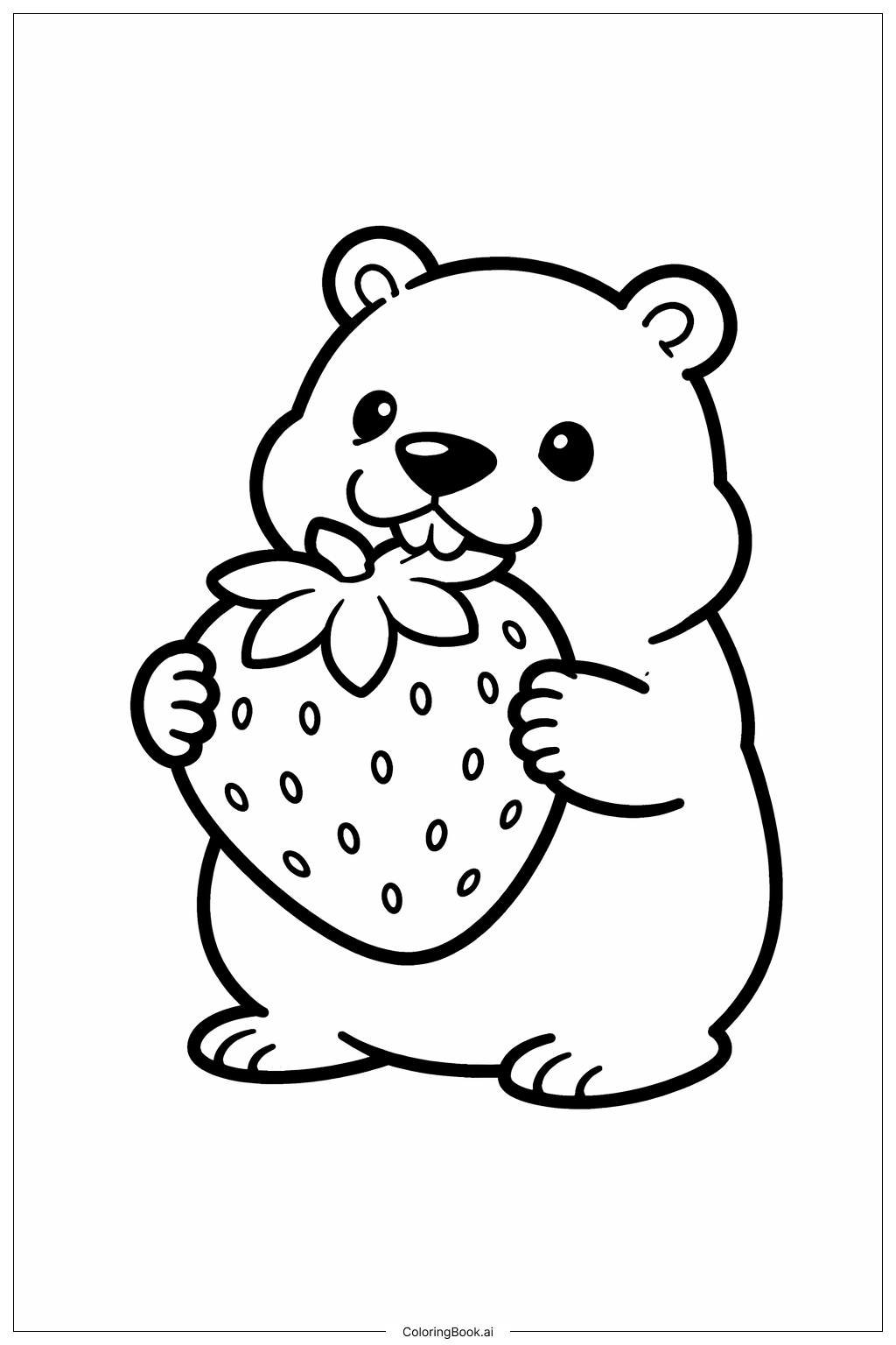 Página para colorear de Marmota