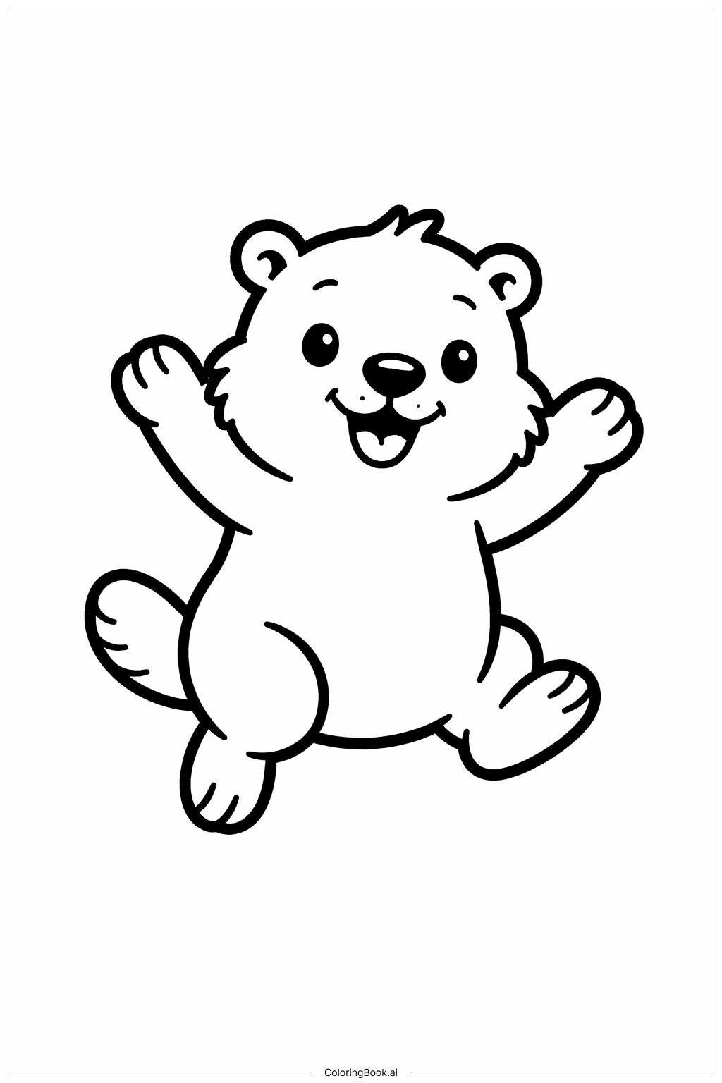  土撥鼠跳躍著色頁 