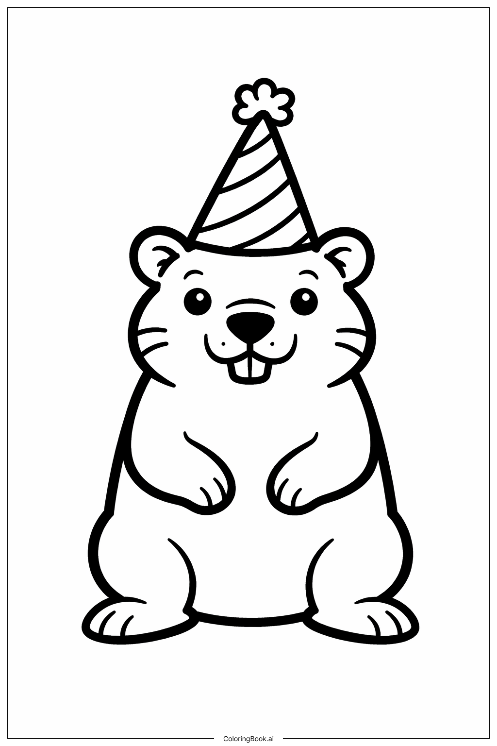  Groundhog Coloring Page 