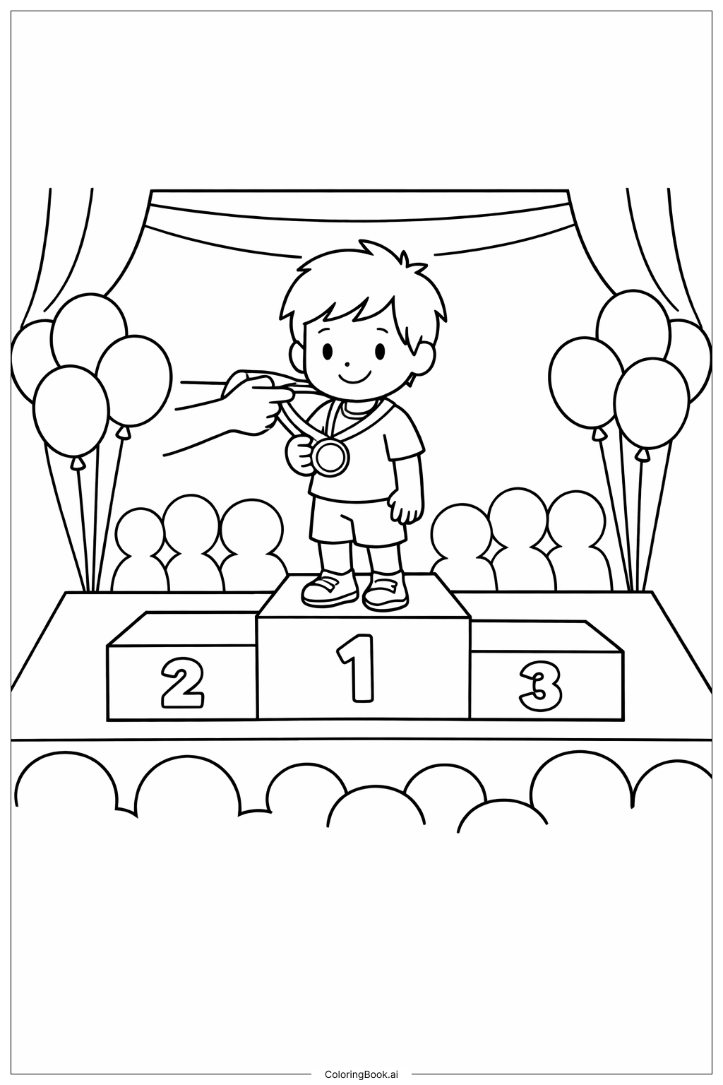  Turnpreisverleihungsszene Ausmalseite 