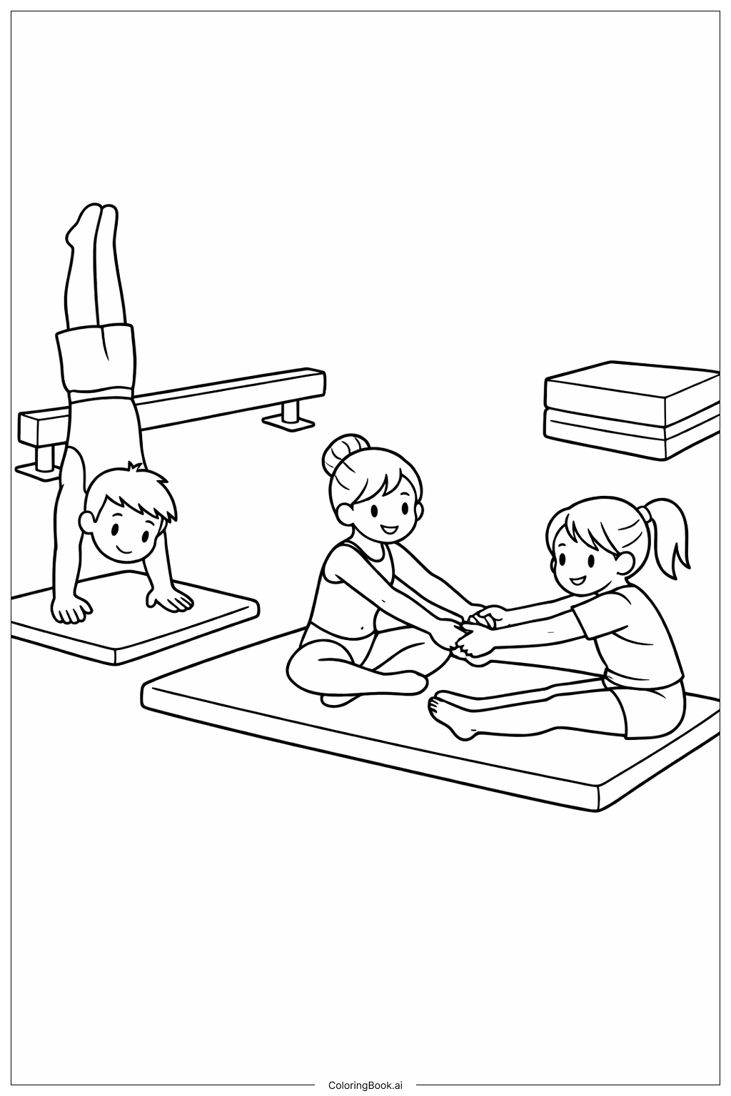 體操隊練習場景