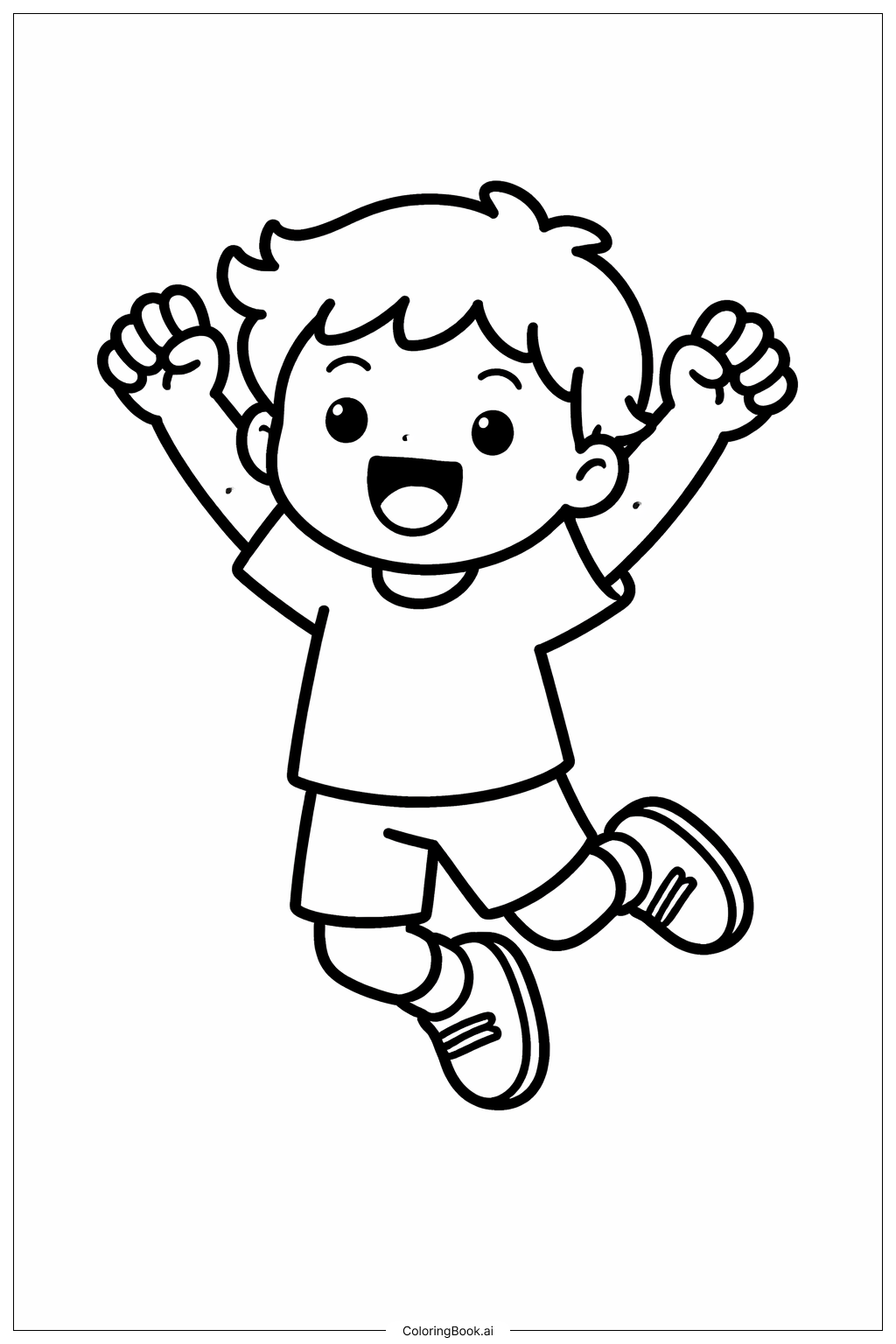  體操小躍者著色頁 