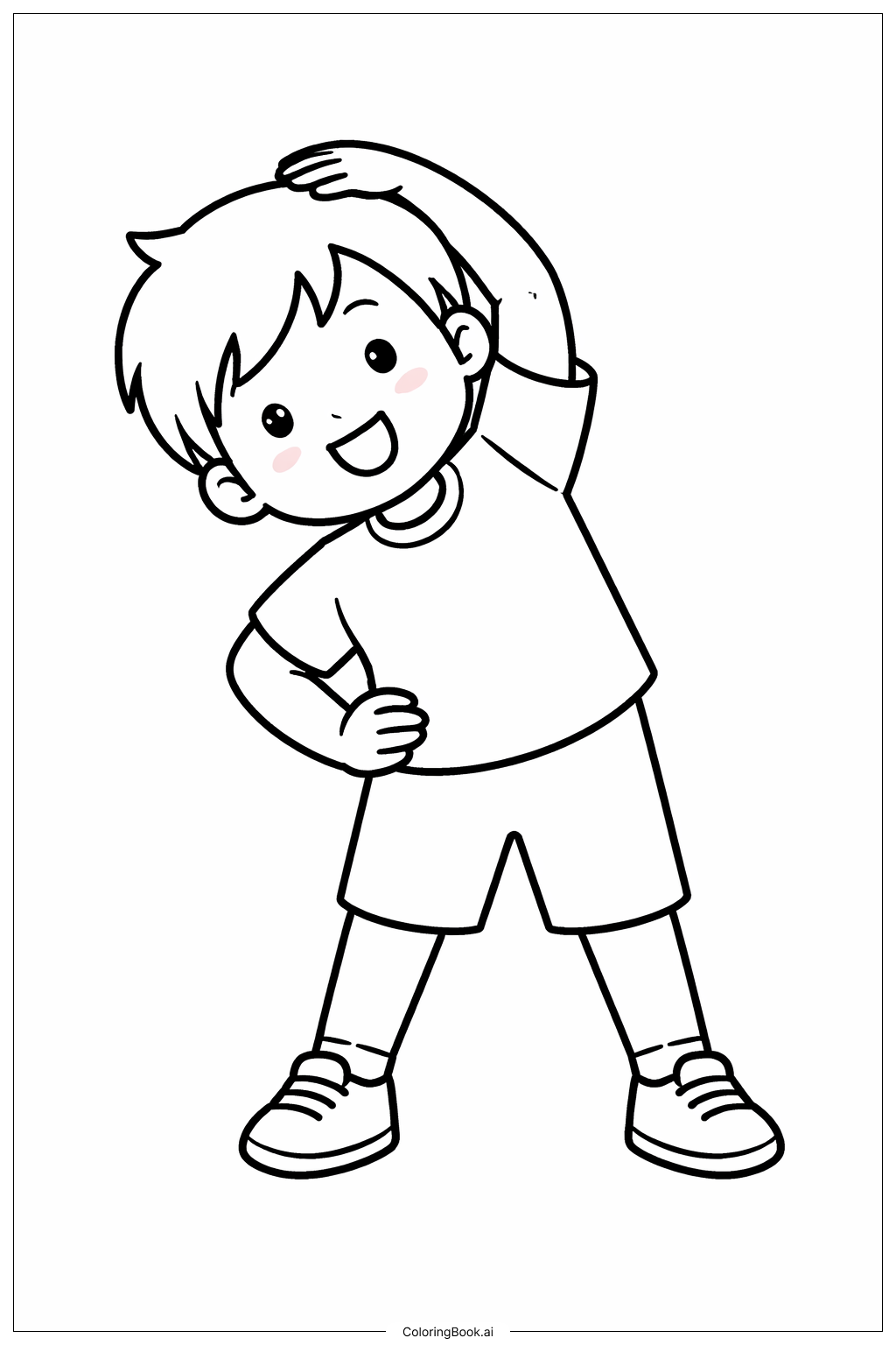  體操熱身伸展著色頁 