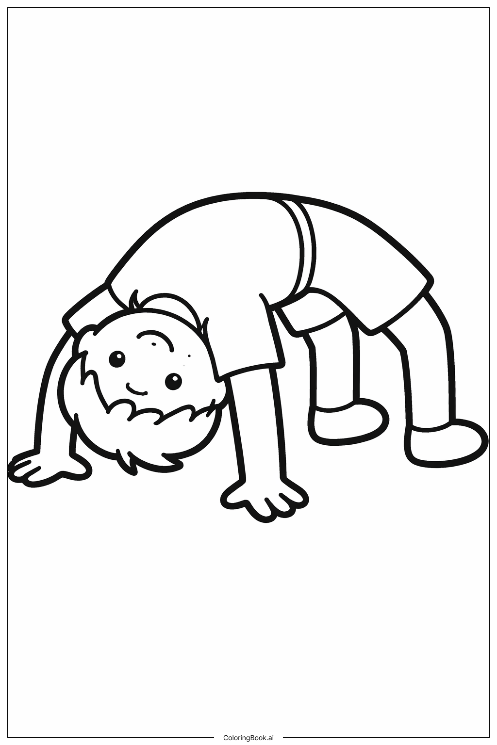  體操橋式著色頁 