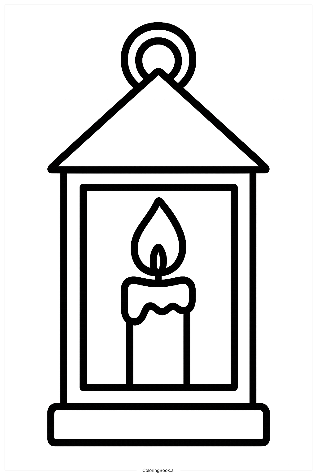  Halloween Cute Lantern Coloring Page 