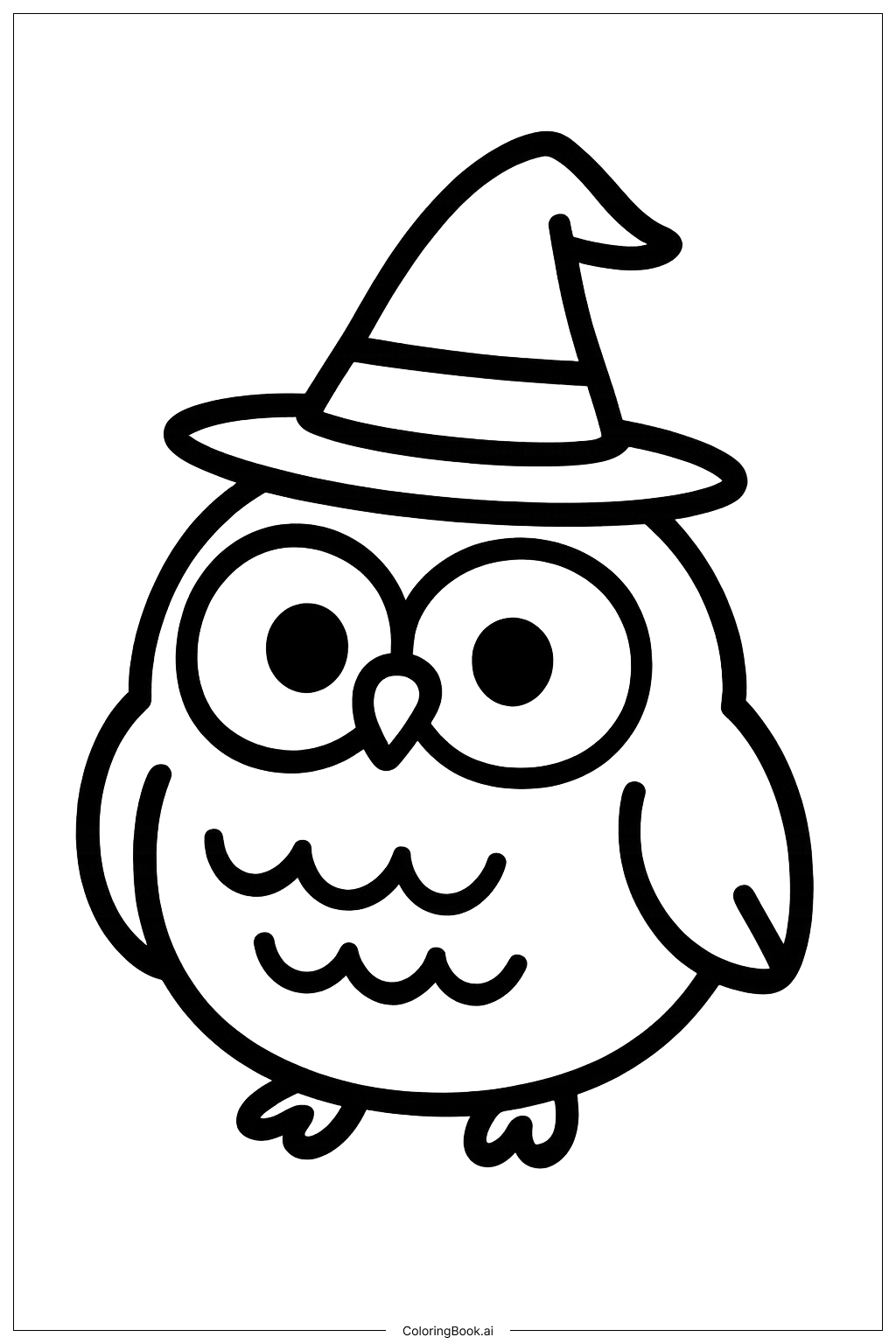  Halloween Little Owl Coloring Page 