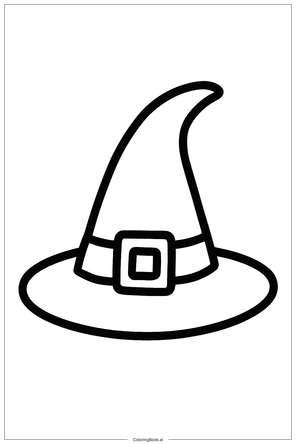  Halloween Little Witch Hat Coloring Page 