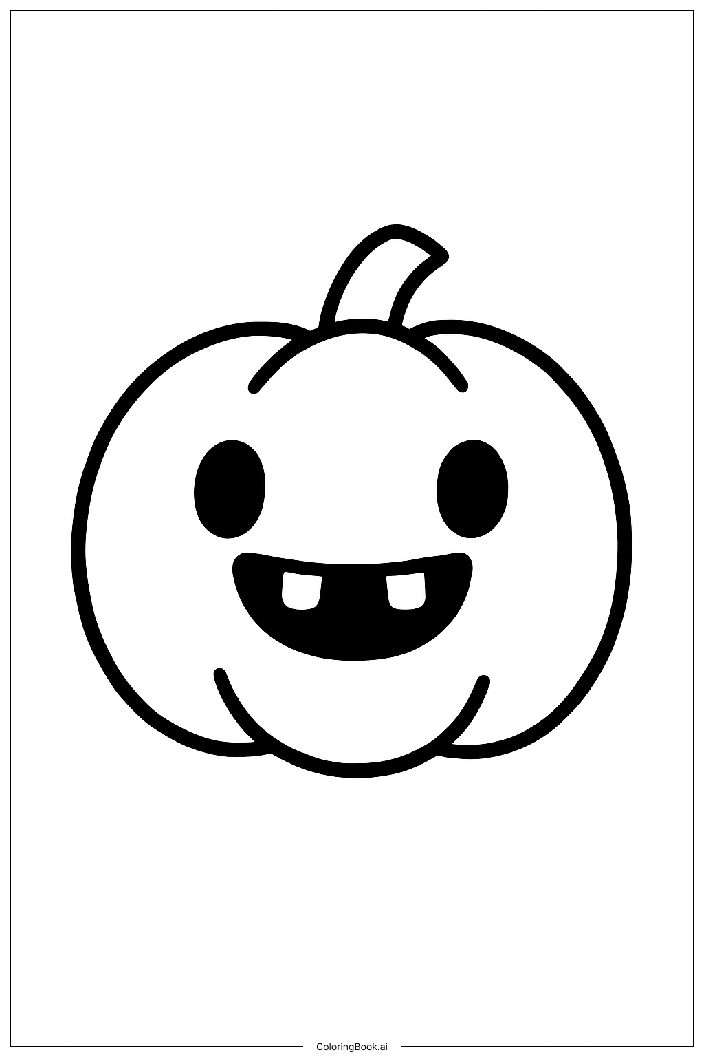 Calabaza de Halloween con Dientes Lindos