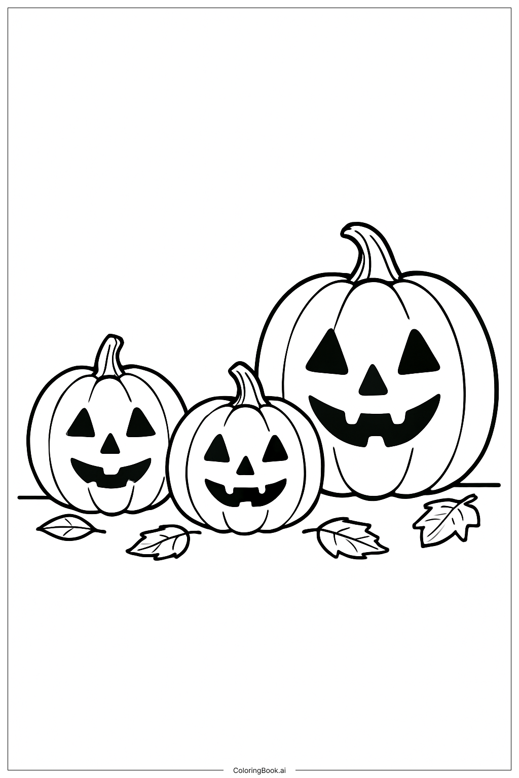  Halloween Pumpkin Family Coloring Page 