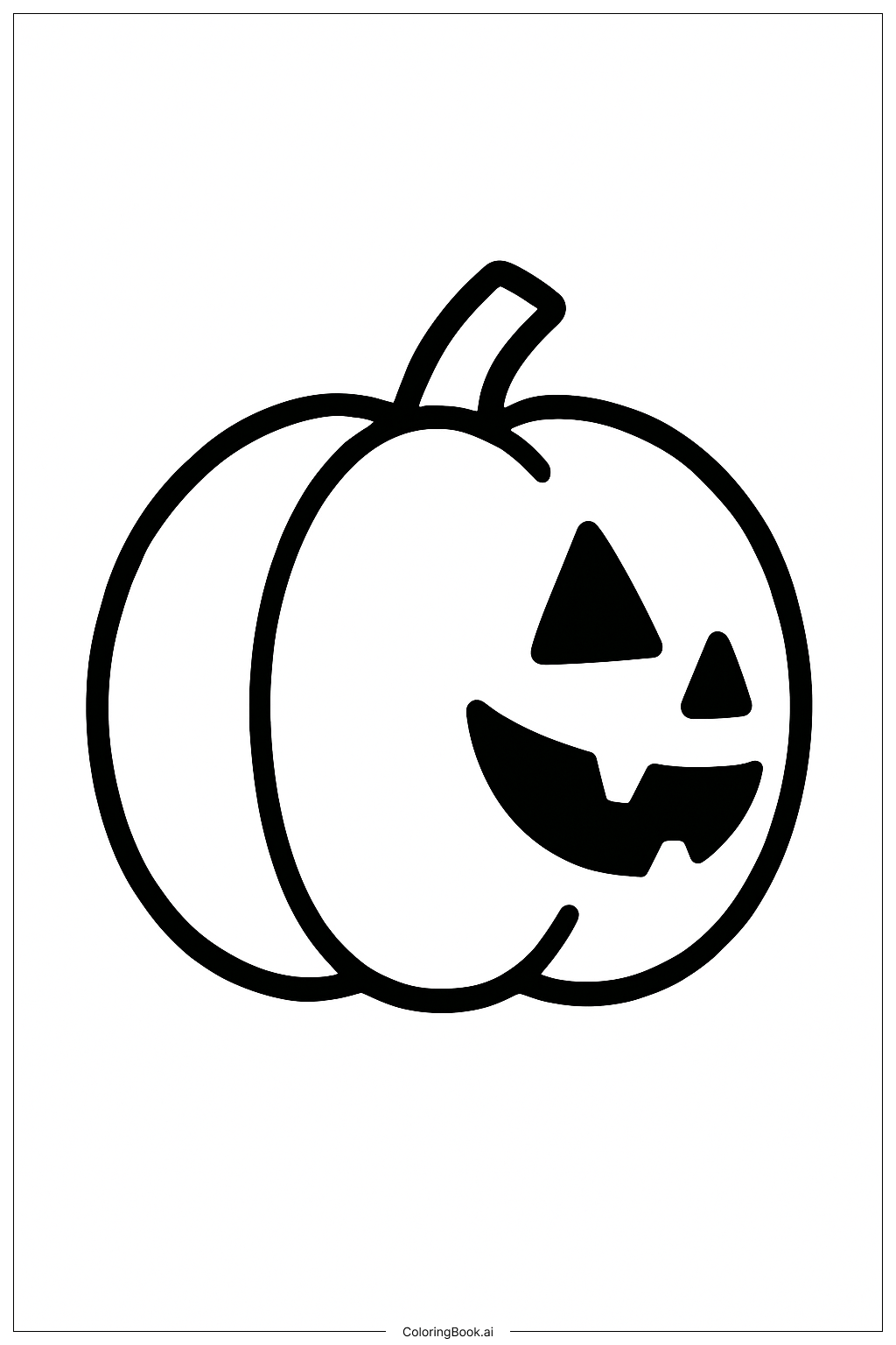 Calabaza de Halloween vista lateral