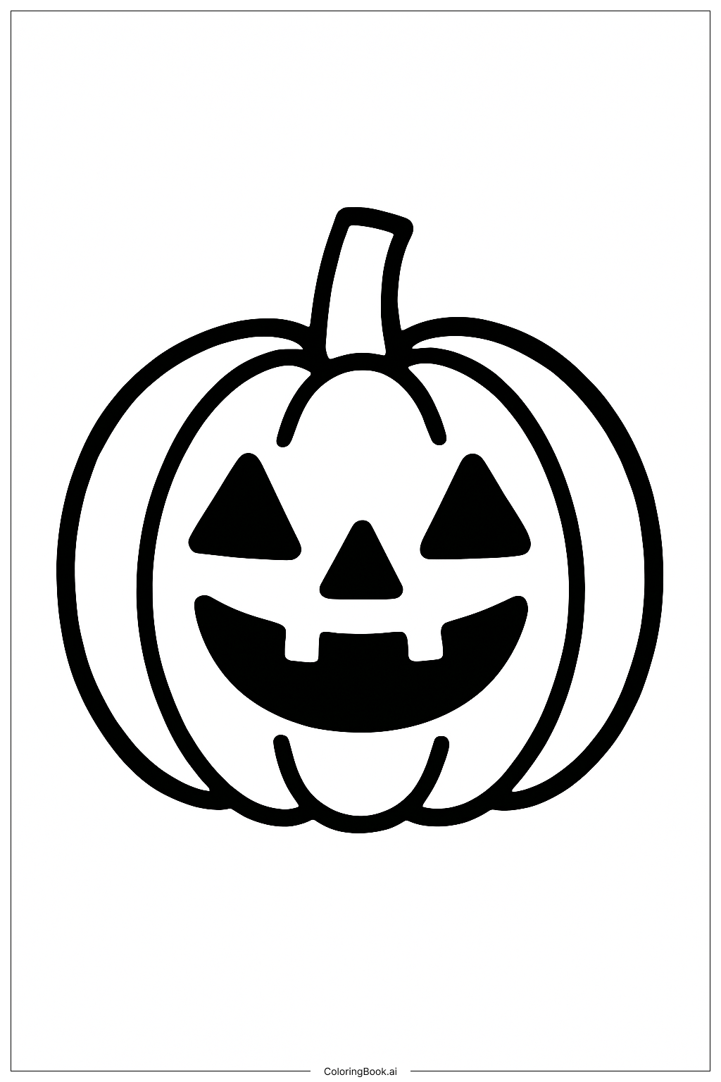 Abóbora de Halloween com Caule Único