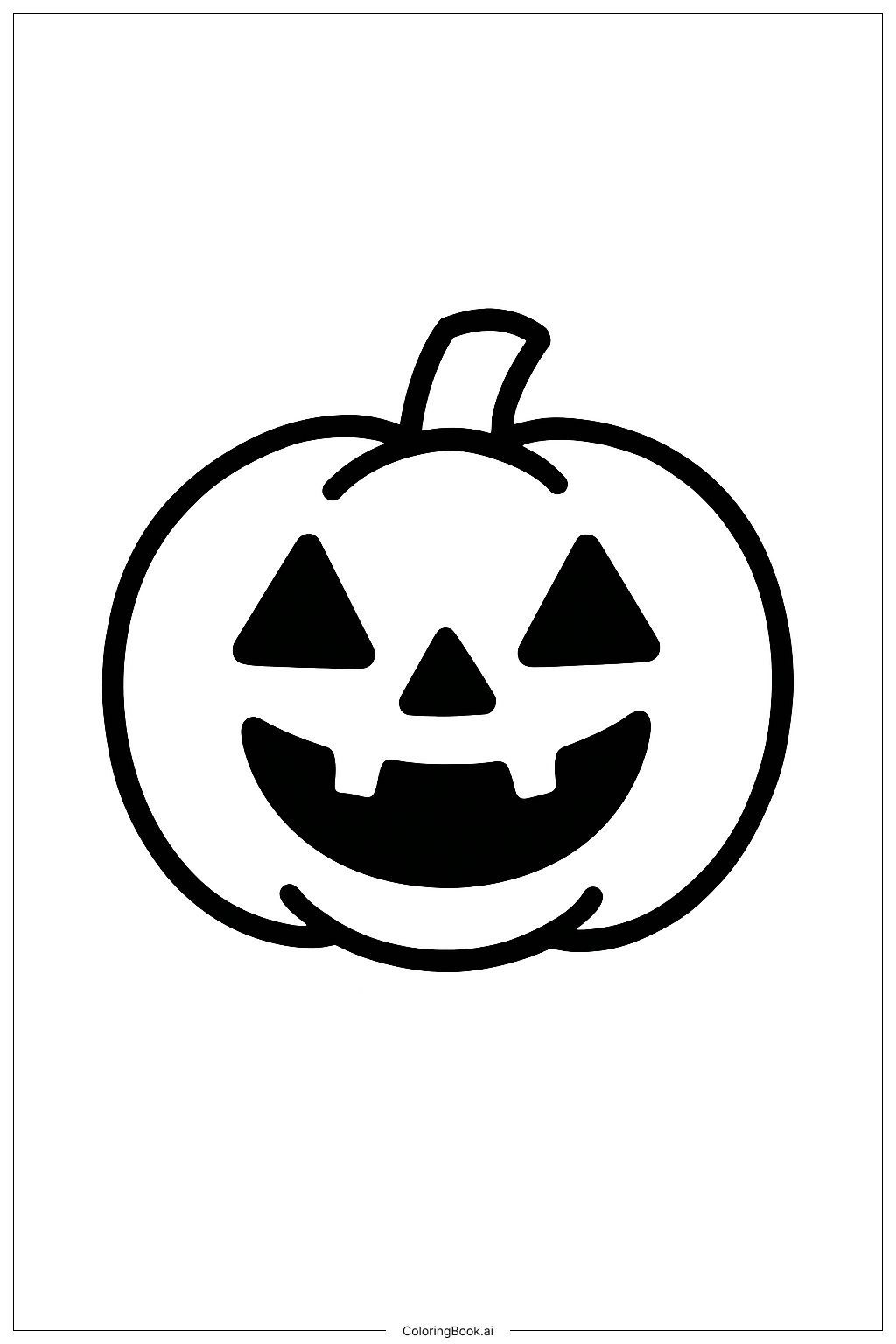  Página para colorir de Abóbora Pequena de Halloween Jack 