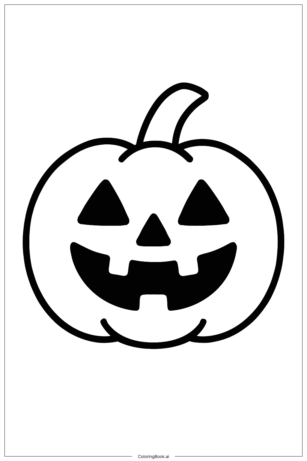  Página para colorir de Sorriso da Abóbora de Halloween 