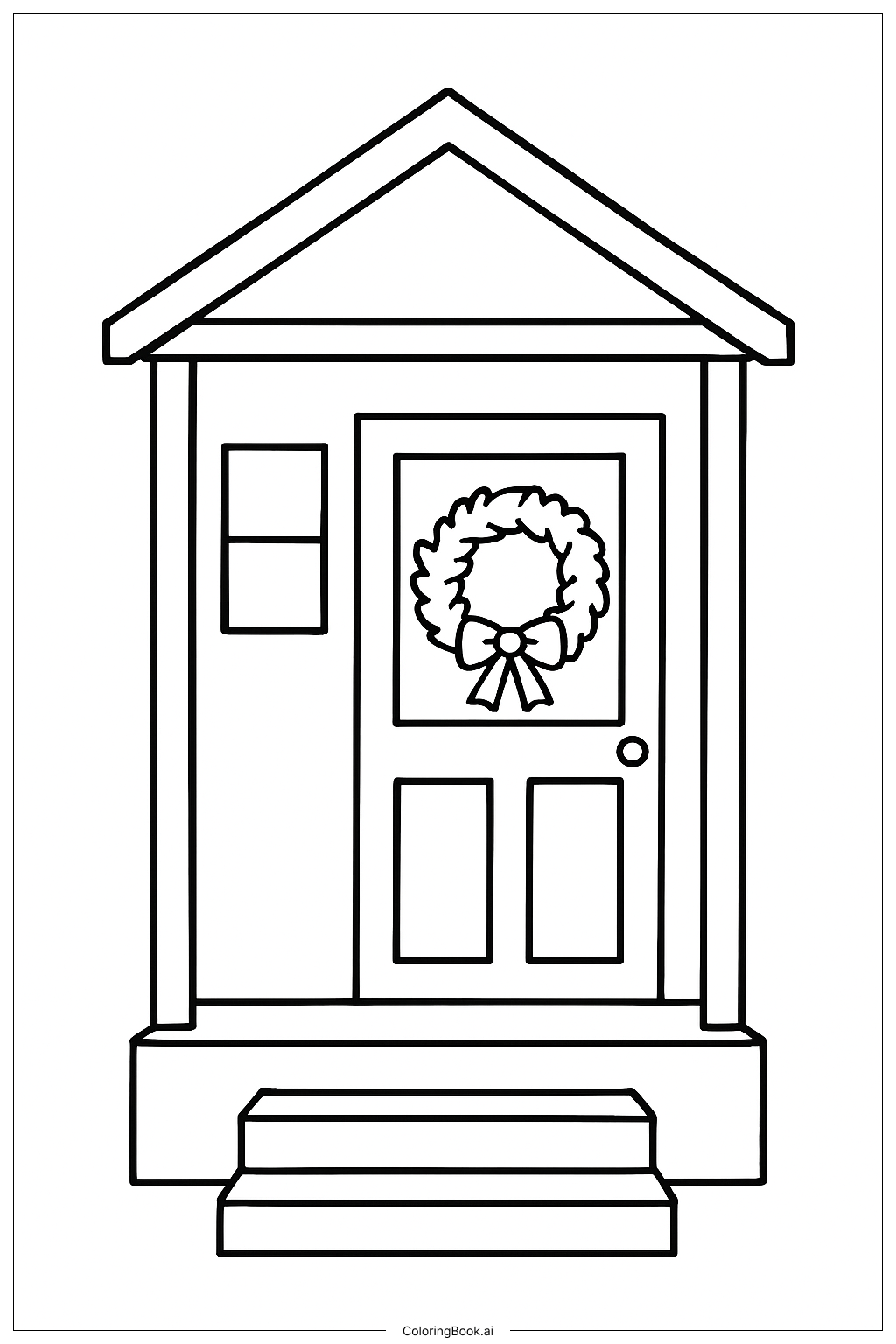  Halloween Spooky House Doorway Coloring Page 