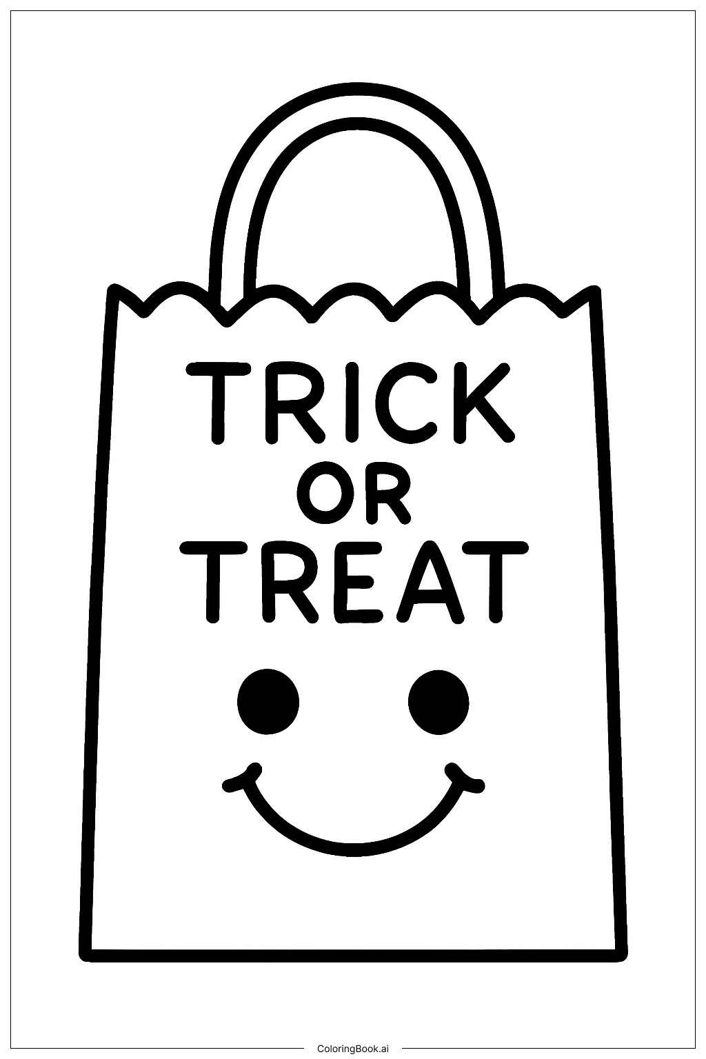  Halloween Trick Or Treat Bag Coloring Page 