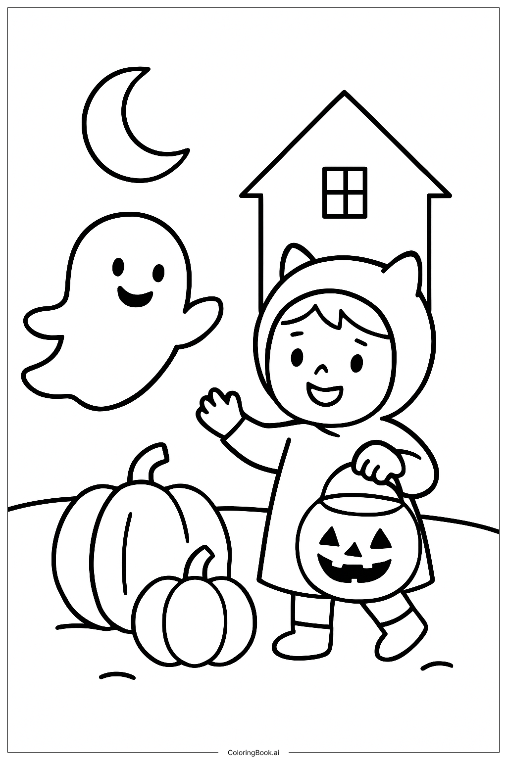 万圣节不给糖就捣蛋场景