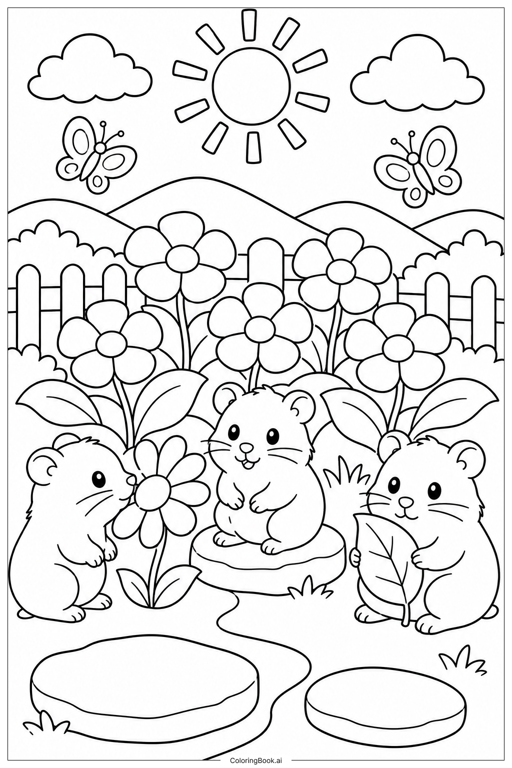꽃밭 속 햄스터