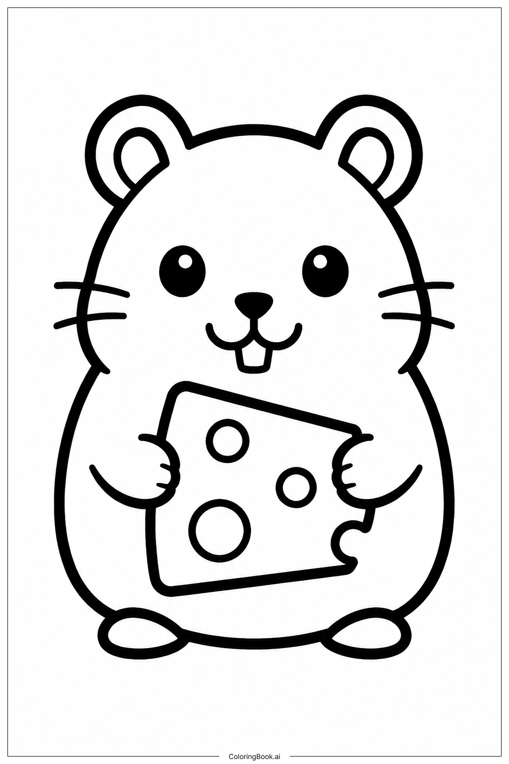 Hamster Coloring Page