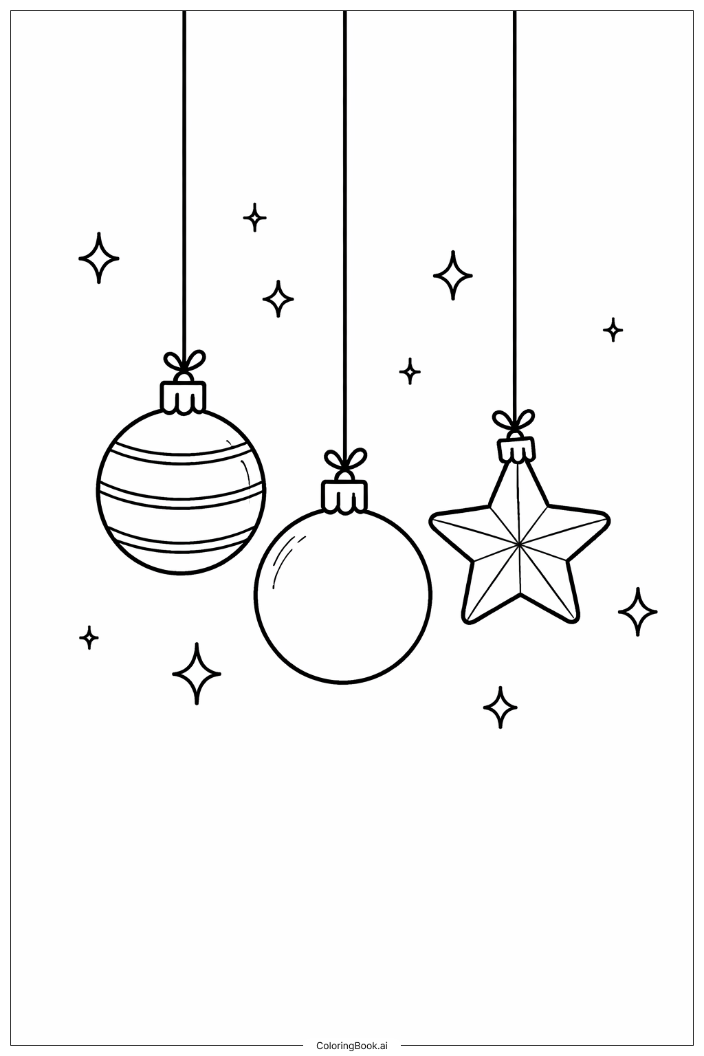  Hängende Schmuckszene Ausmalseite 