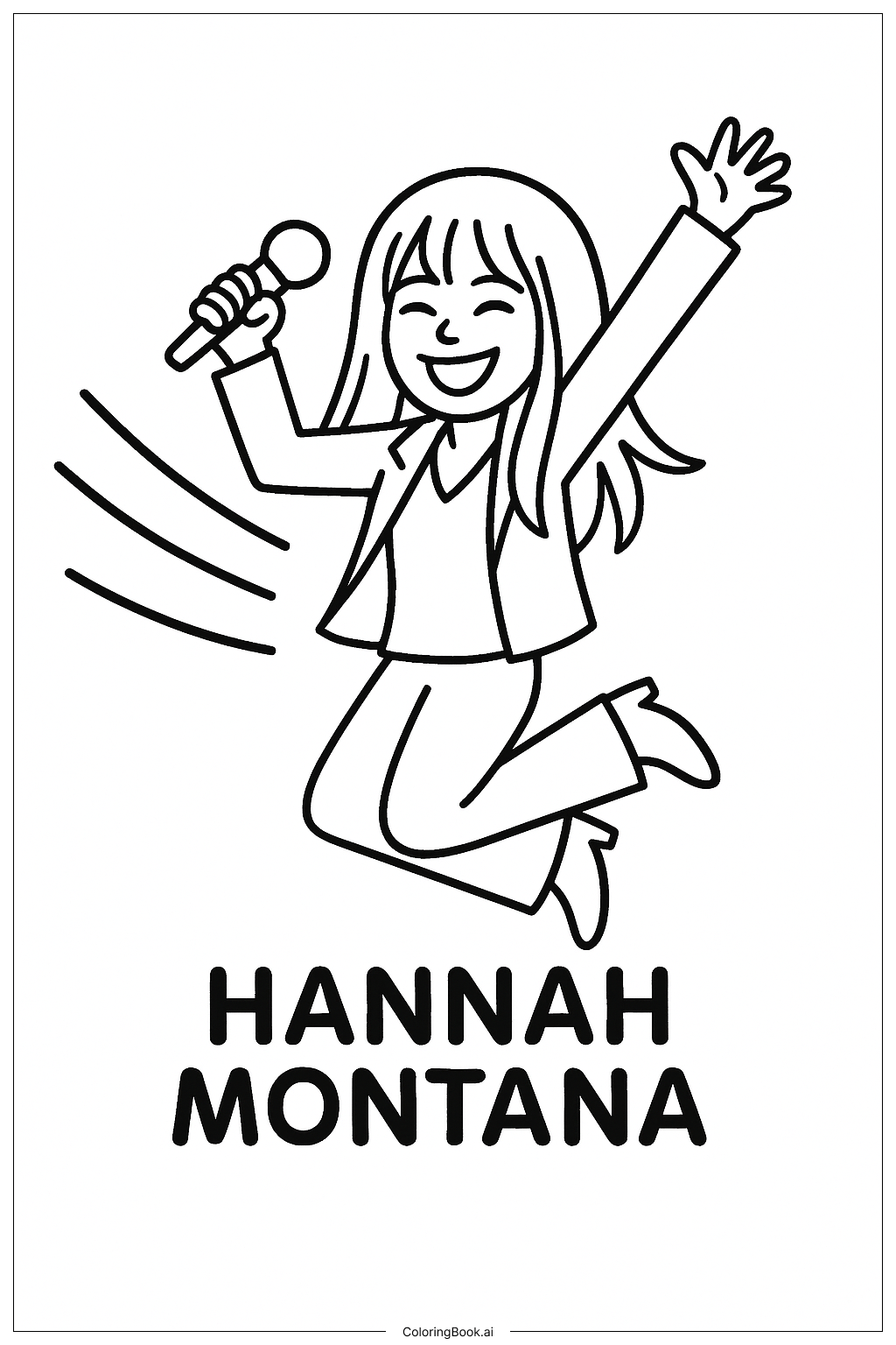  Trang tô màu Hannah Montana Nhảy 