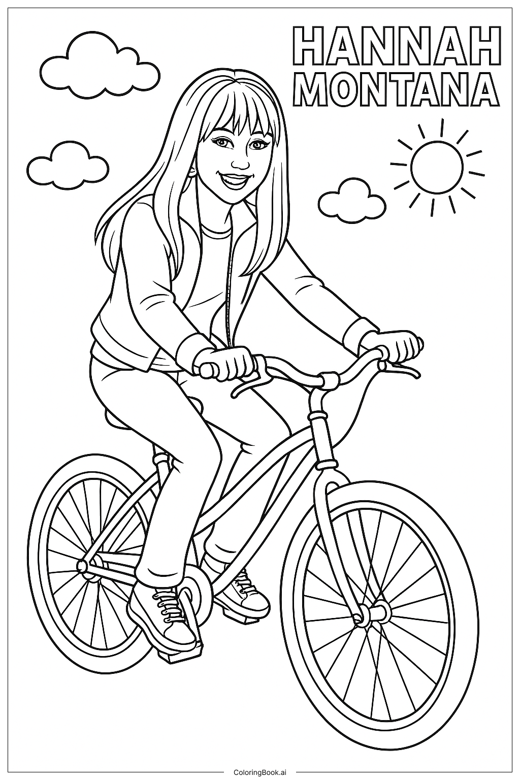 汉娜·蒙塔娜骑自行车