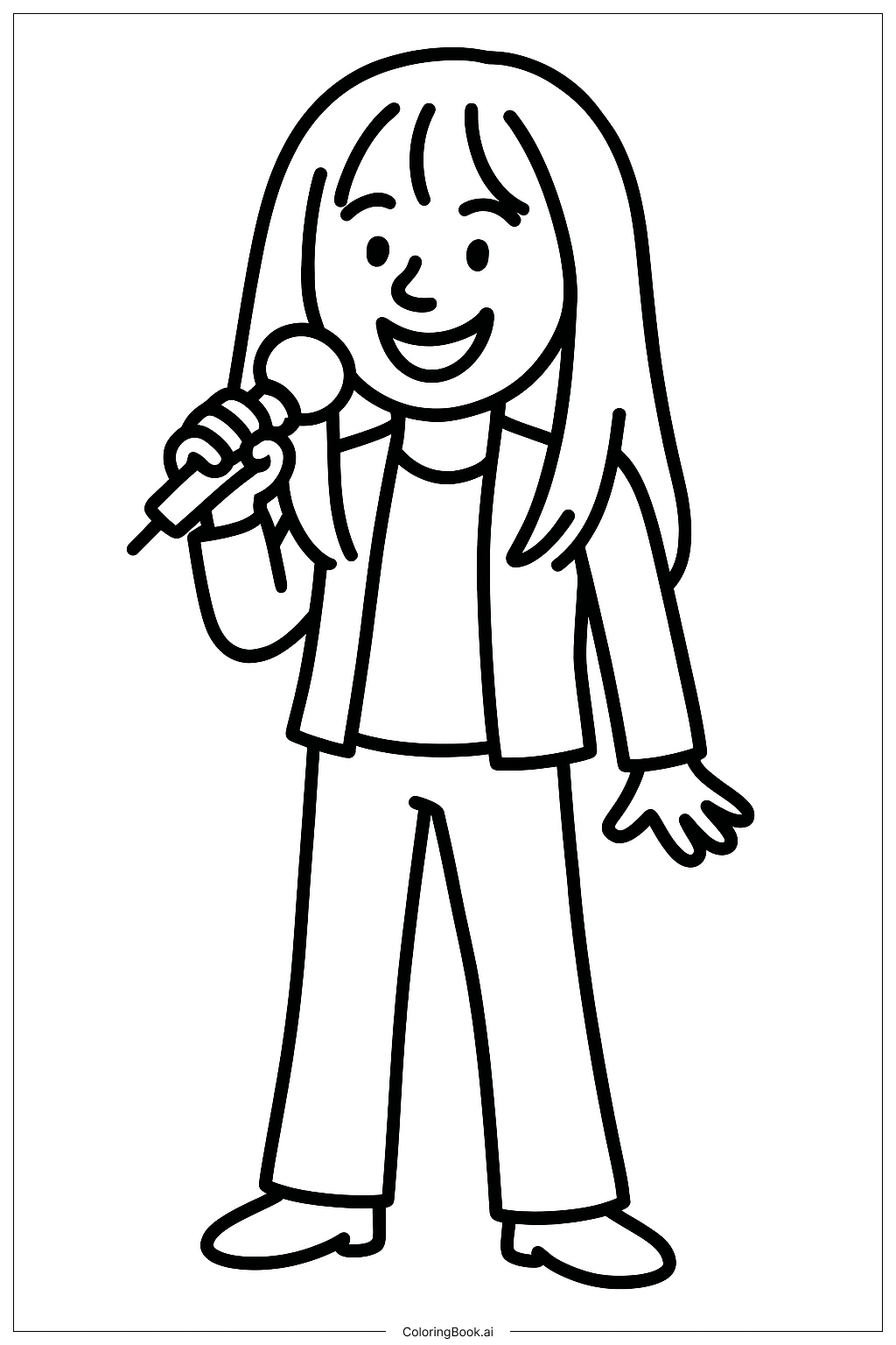  Trang tô màu Hannah Montana Hát với Micro 