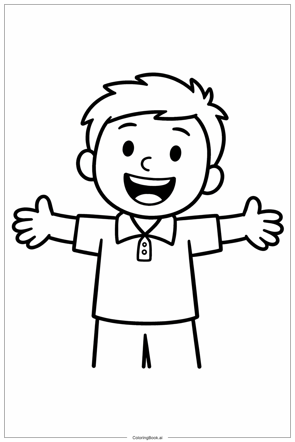 生日快樂爸爸 大大微笑著色頁