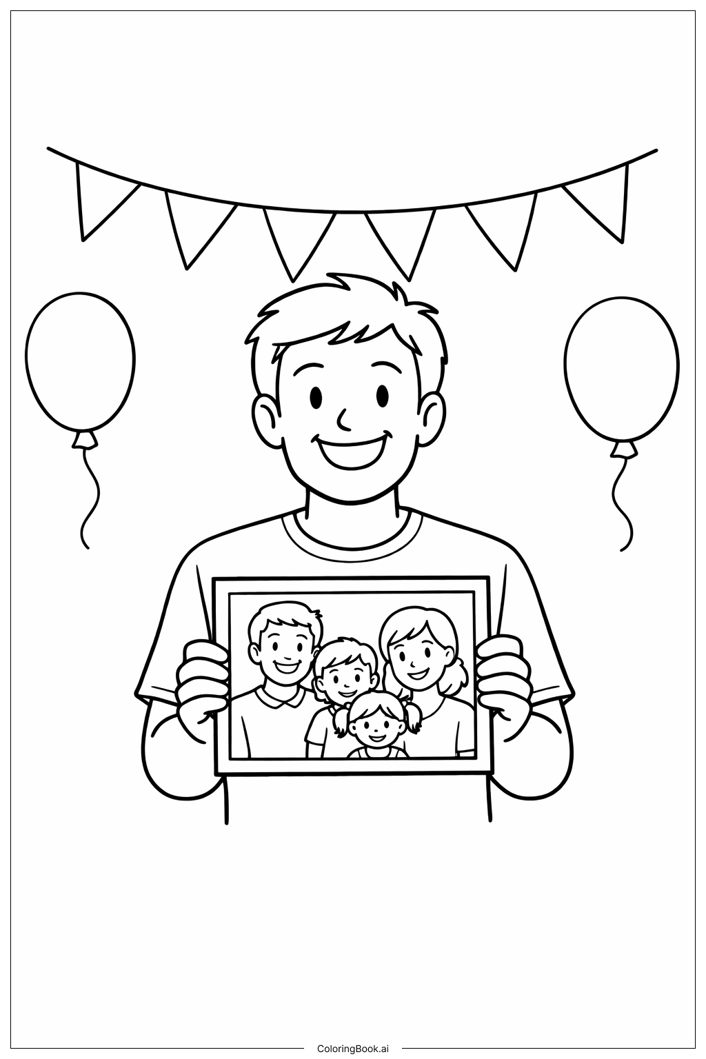 Happy Birthday Dad Family Photo