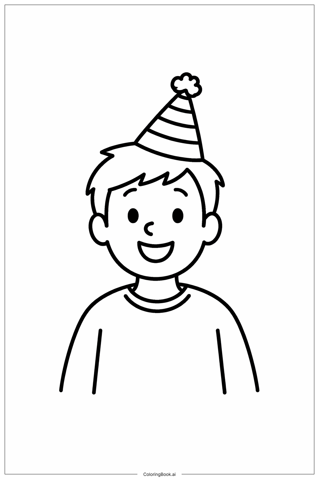 爸爸生日快樂派對帽著色頁