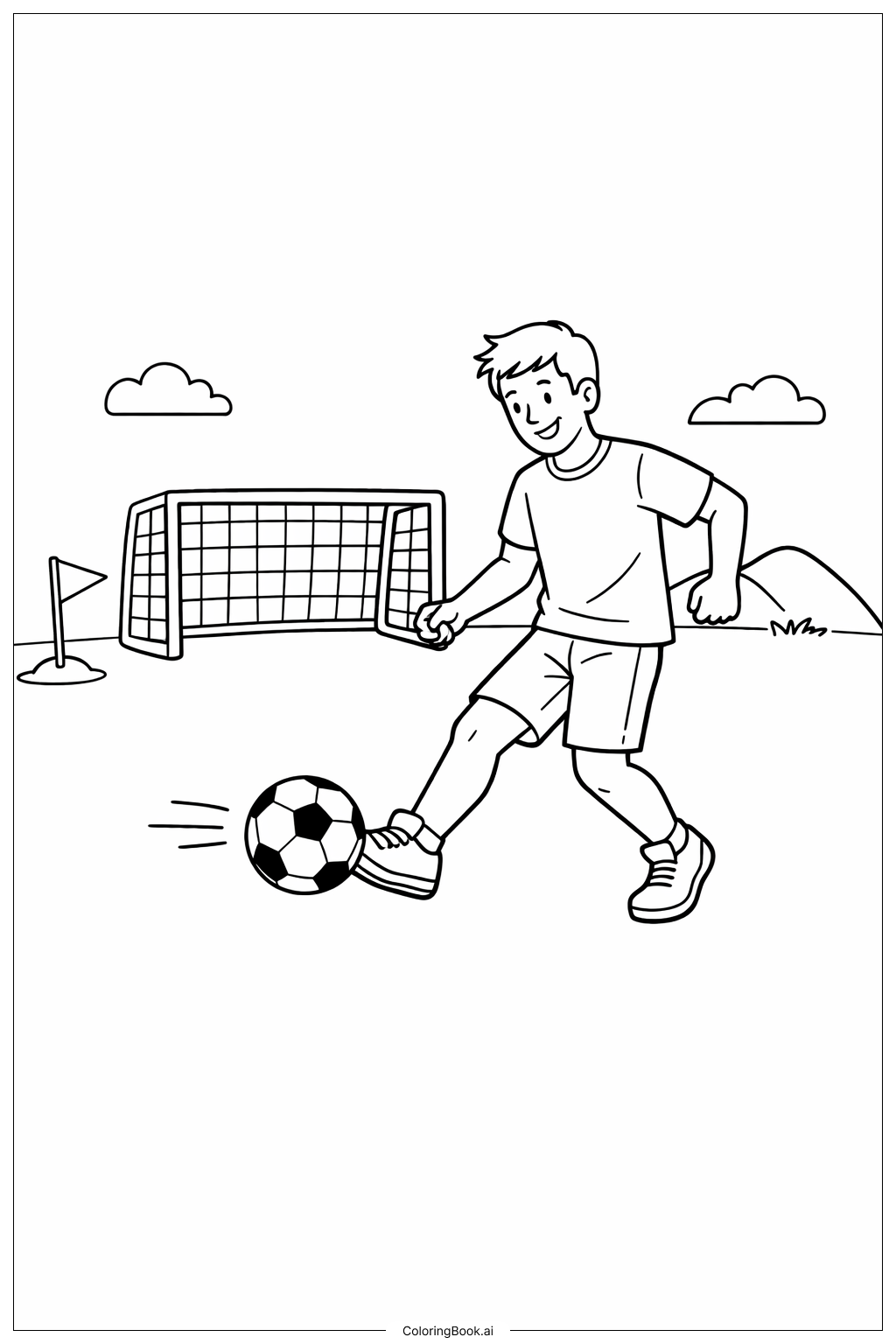  爸爸生日快樂足球遊戲著色頁 