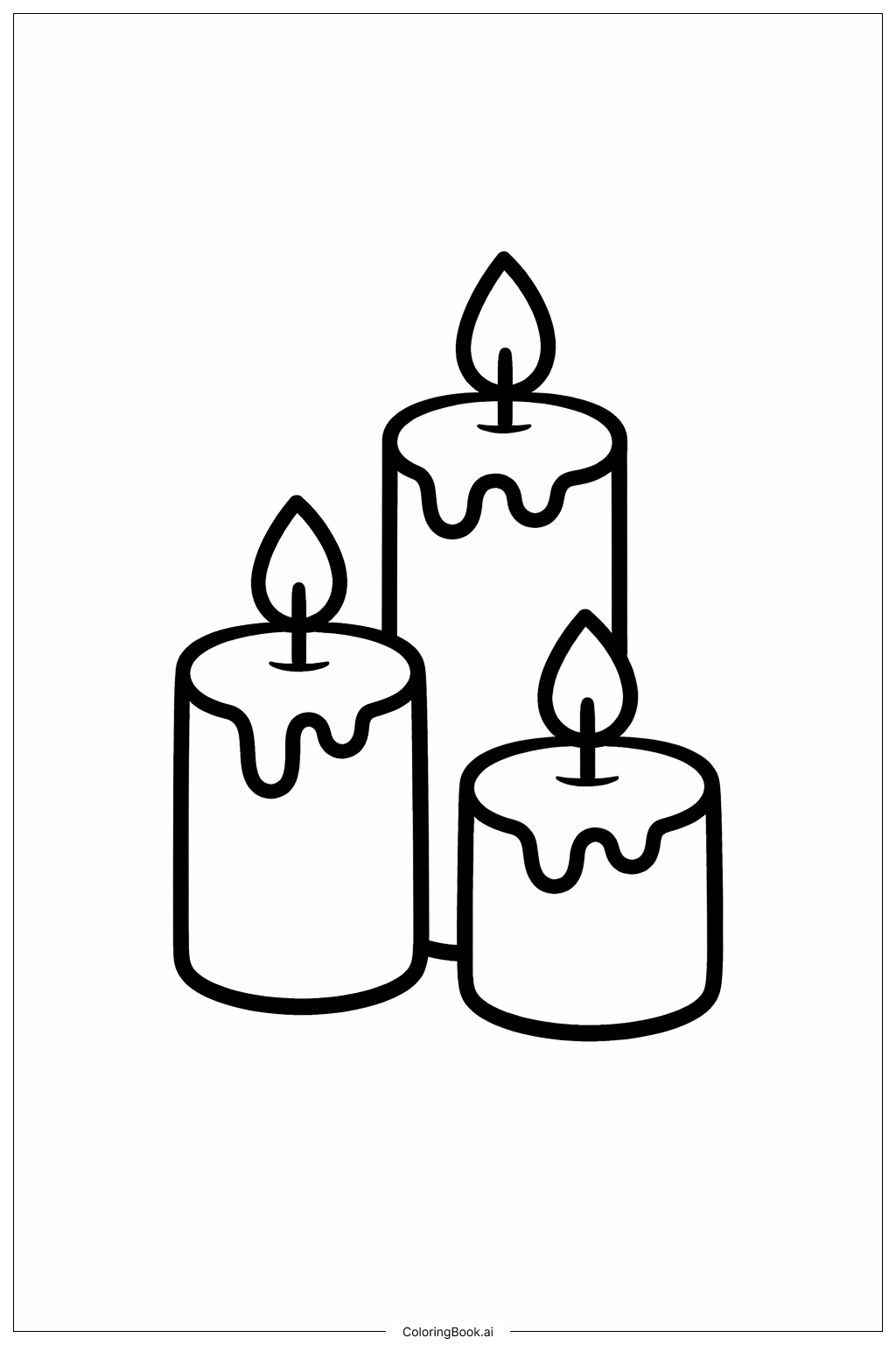  ドクター・スースの誕生日キャンドルセットの塗り絵ページ 