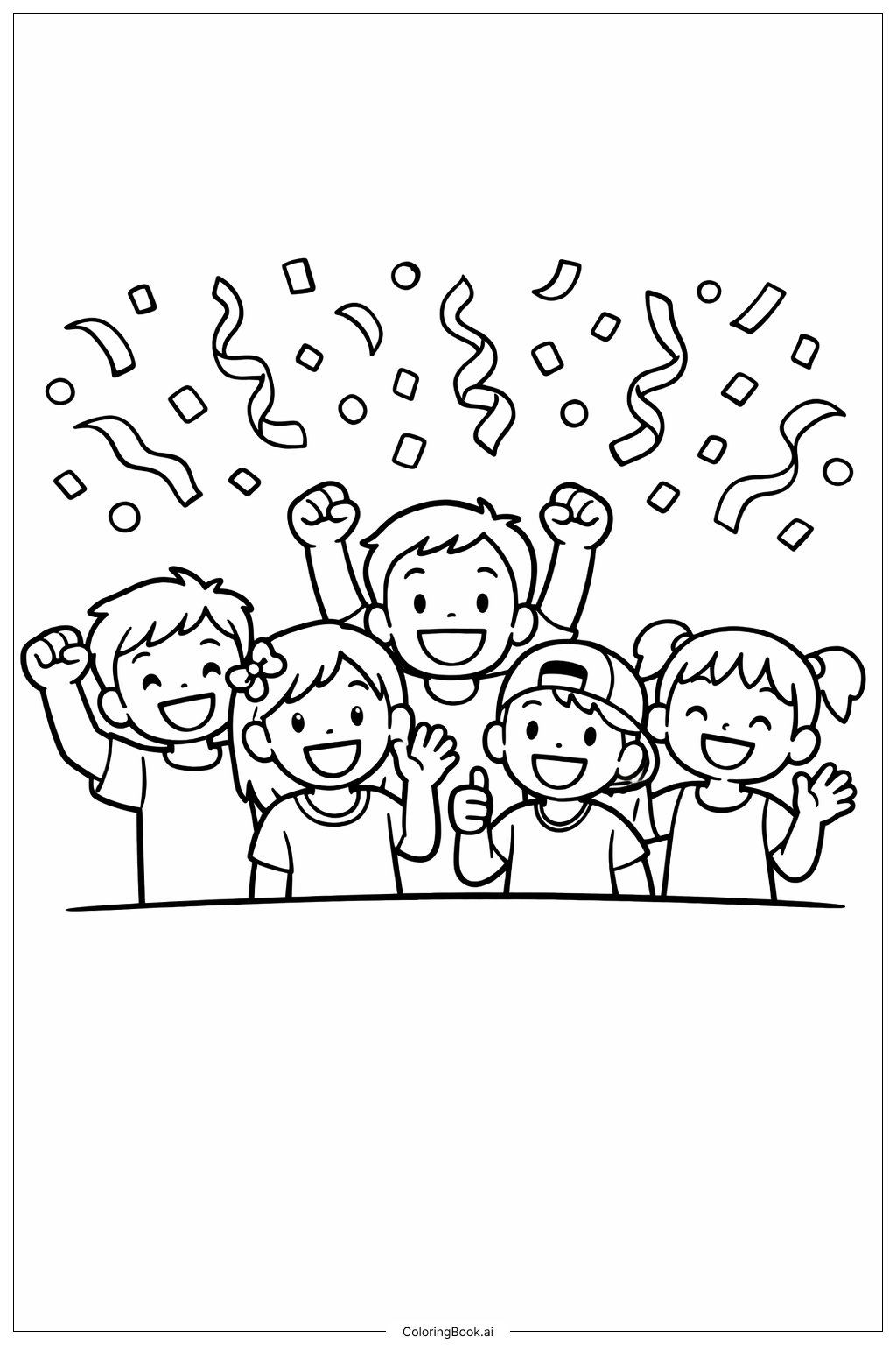  Fröhlicher Geburtstag Dr. Seuss Konfettiregen Ausmalseite 