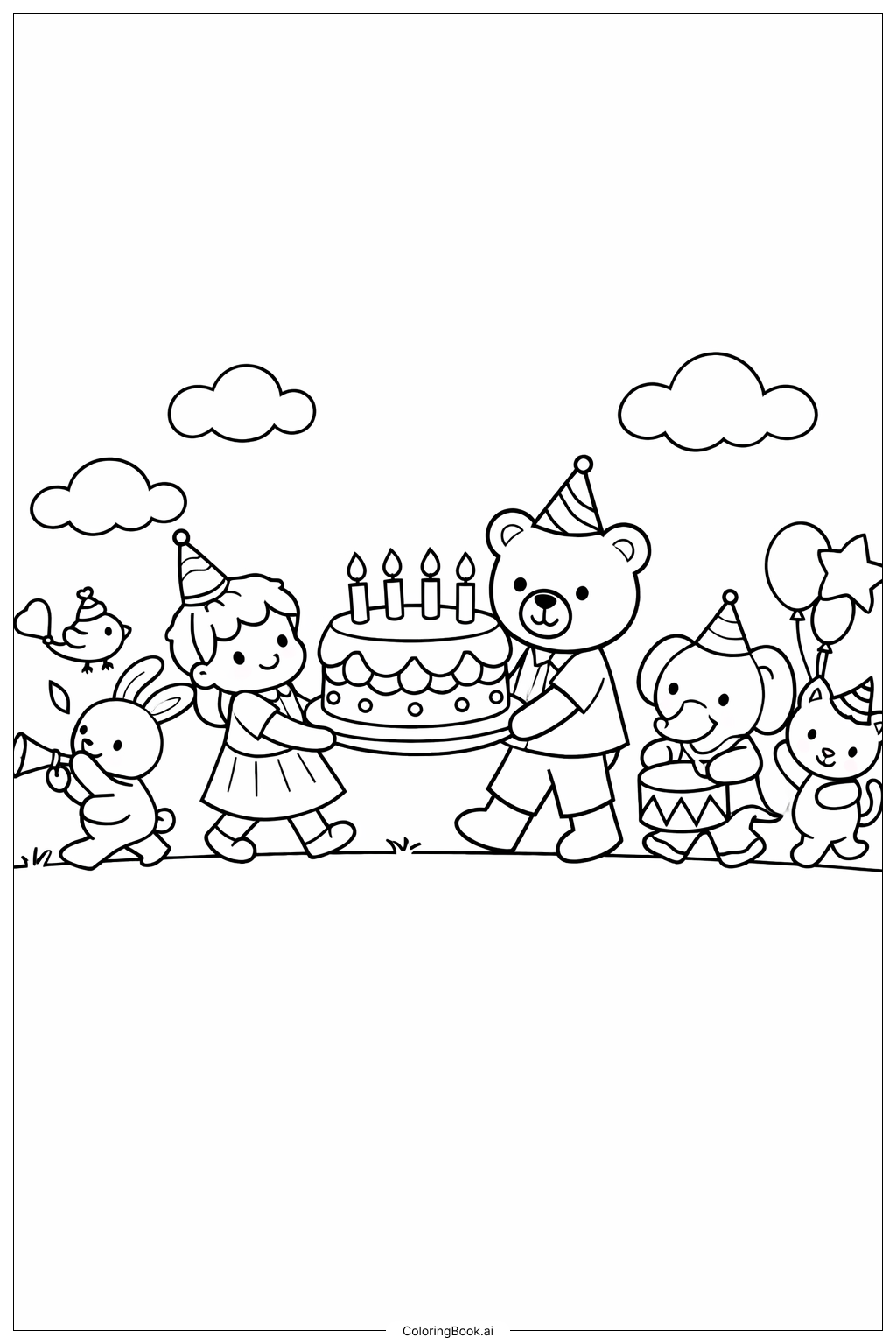  Trang tô màu Cảnh Diễu Hành Chúc Mừng Sinh Nhật Dr Seuss 