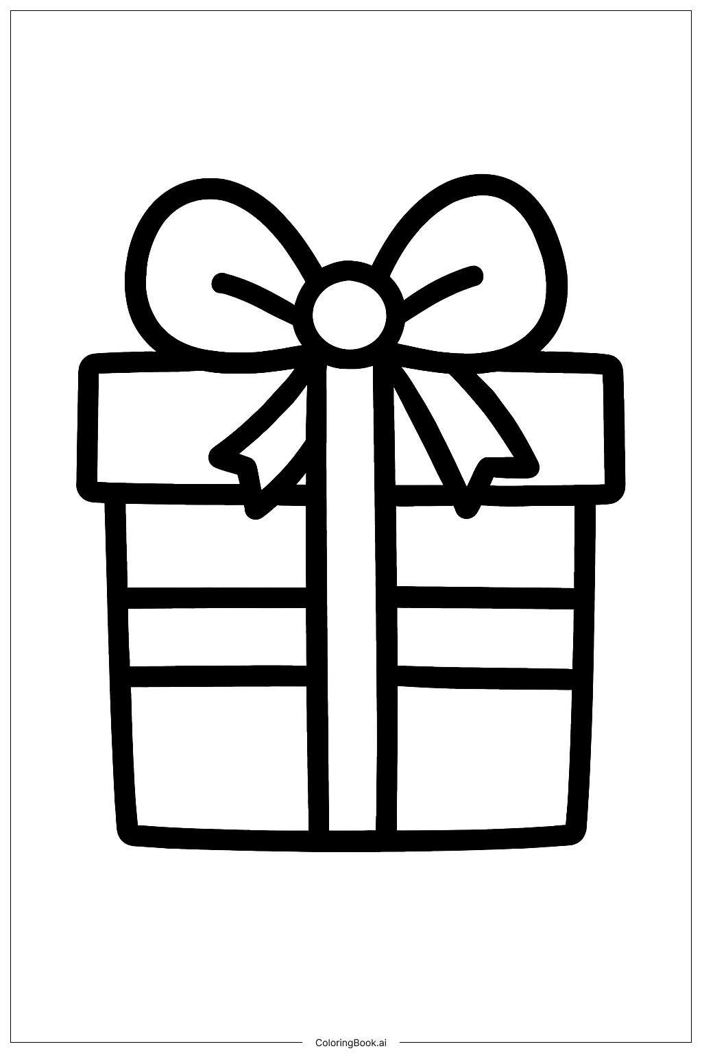  Página para colorir de Caixa de Presente Feliz Aniversário Jesus 